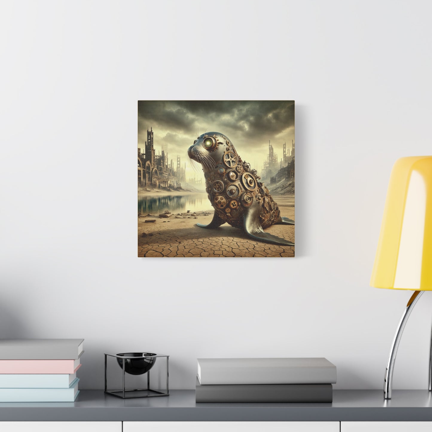 Steampunk Seal 10 - Thick Matte Canvas Print