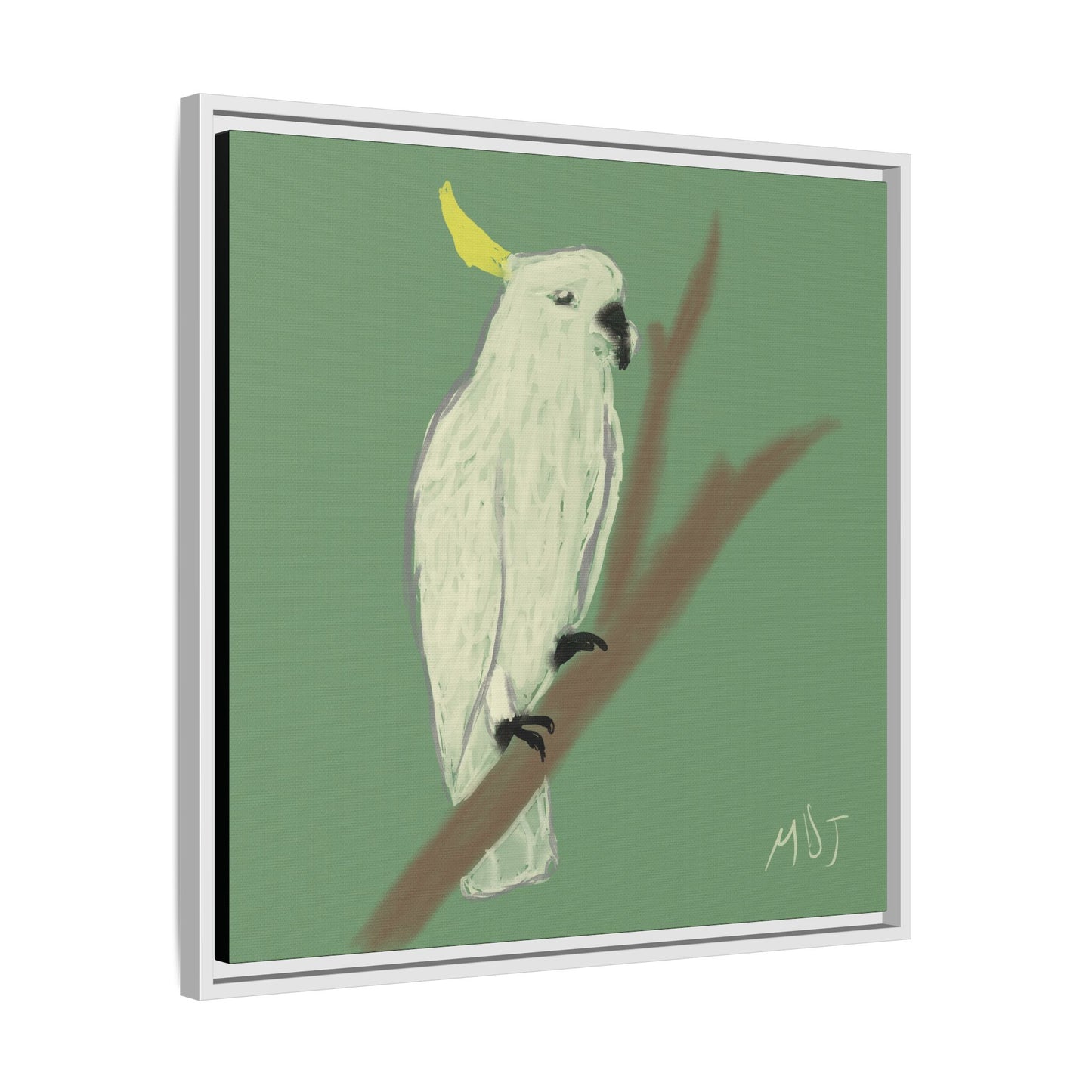 Cockatoo Charm - Framed Canvas Print