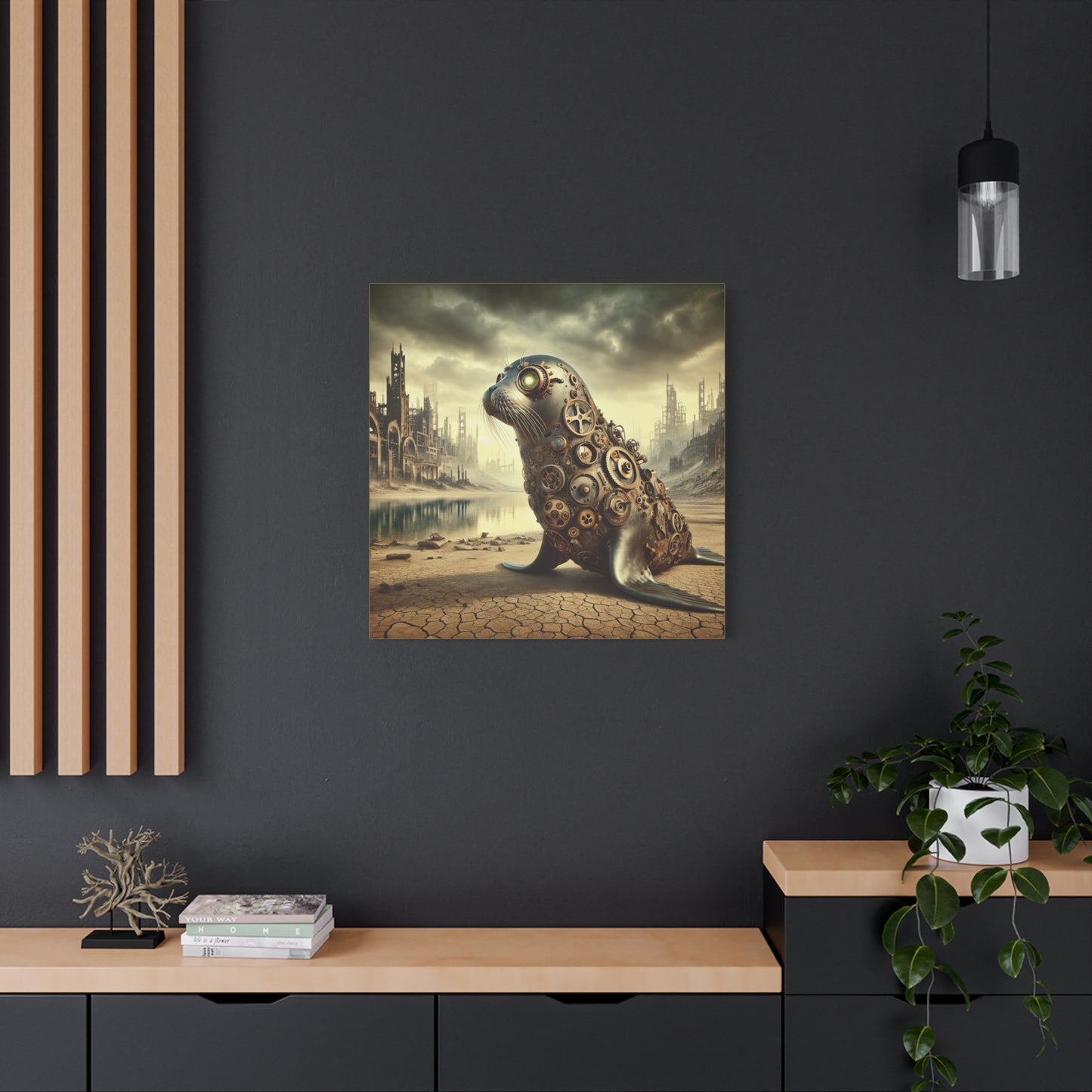 Steampunk Seal 10 - Thick Matte Canvas Print