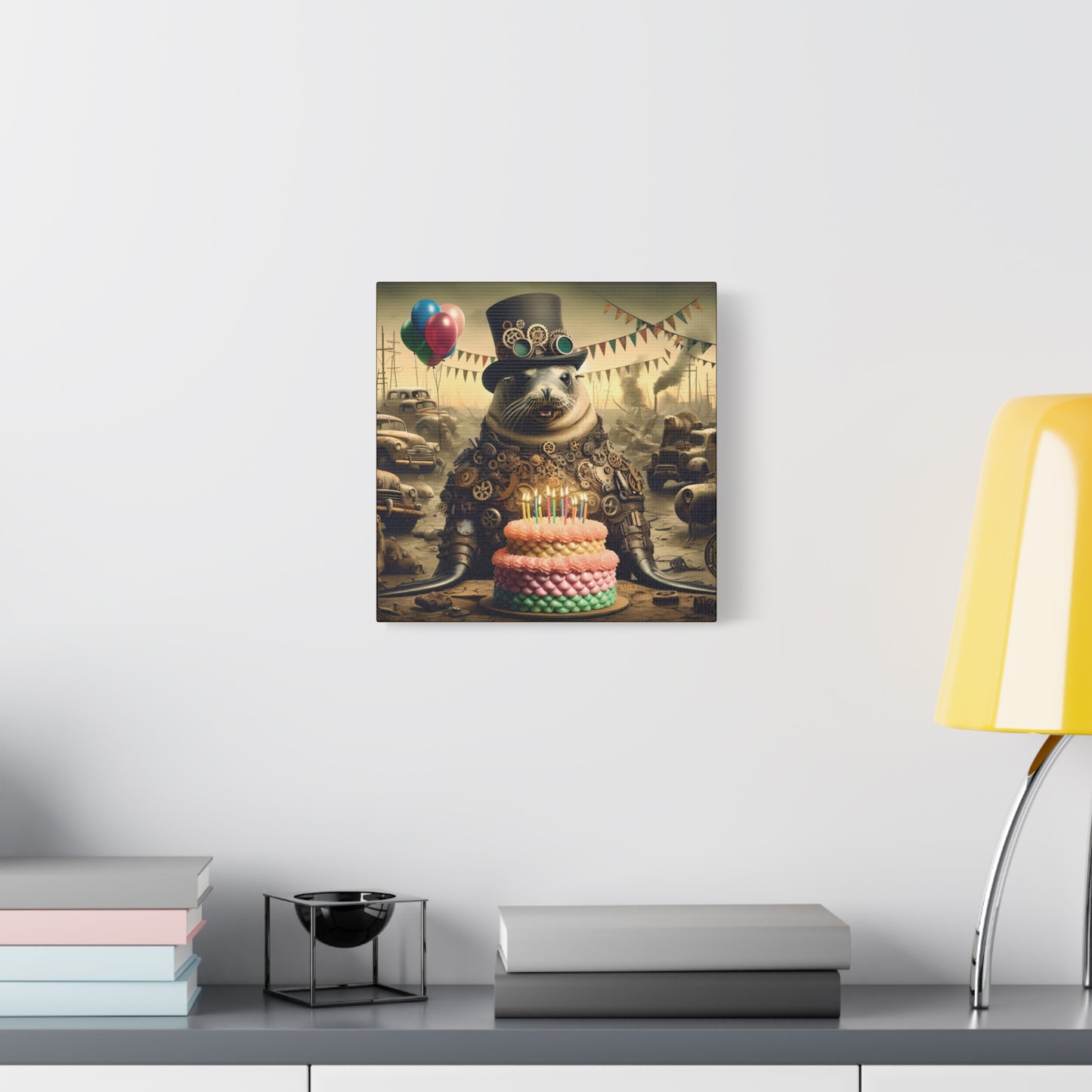 Steampunk Seal 11 - Thick Matte Canvas Print