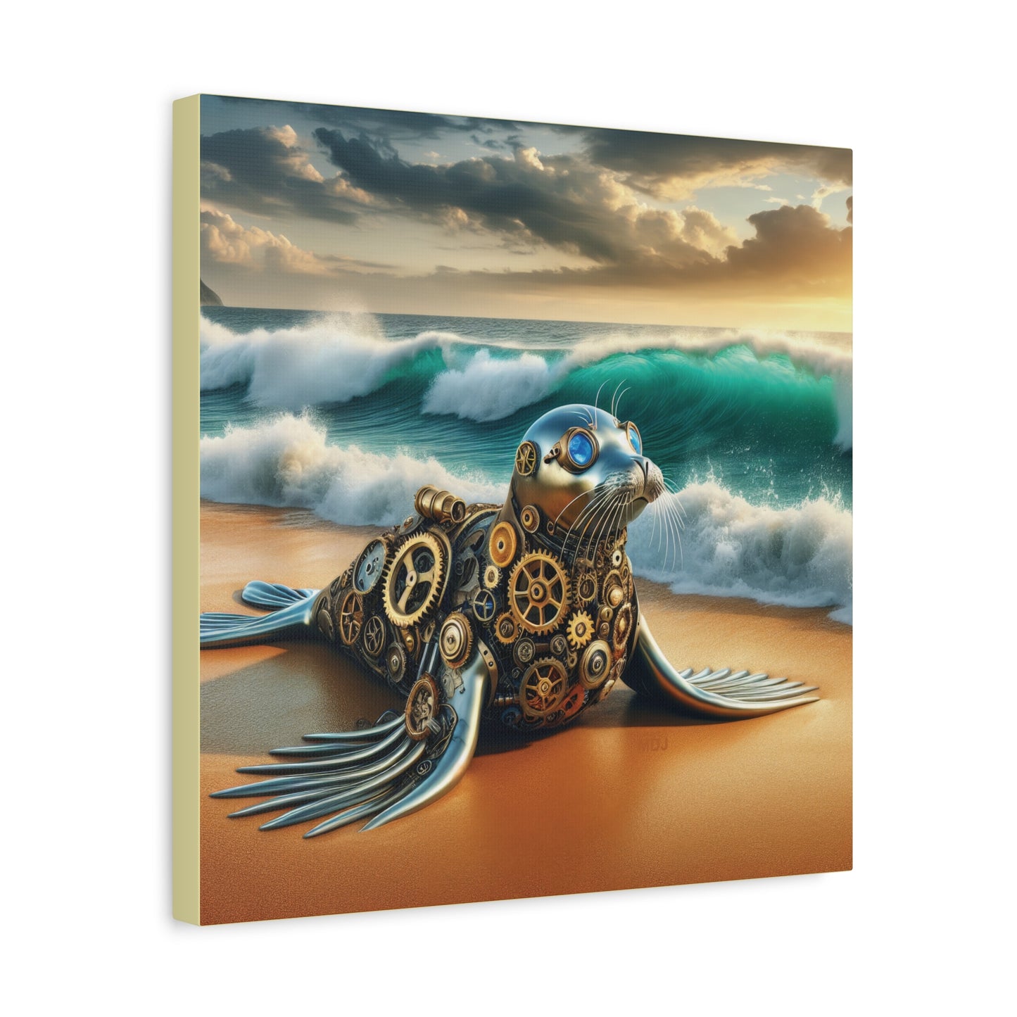 Steampunk Seal 9 - Thick Matte Canvas Print