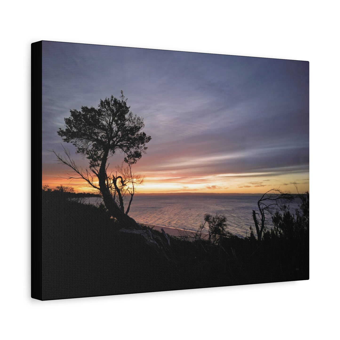 A Tranquil Evening: The Sunset Over Cowes - Thick Matte Canvas Print