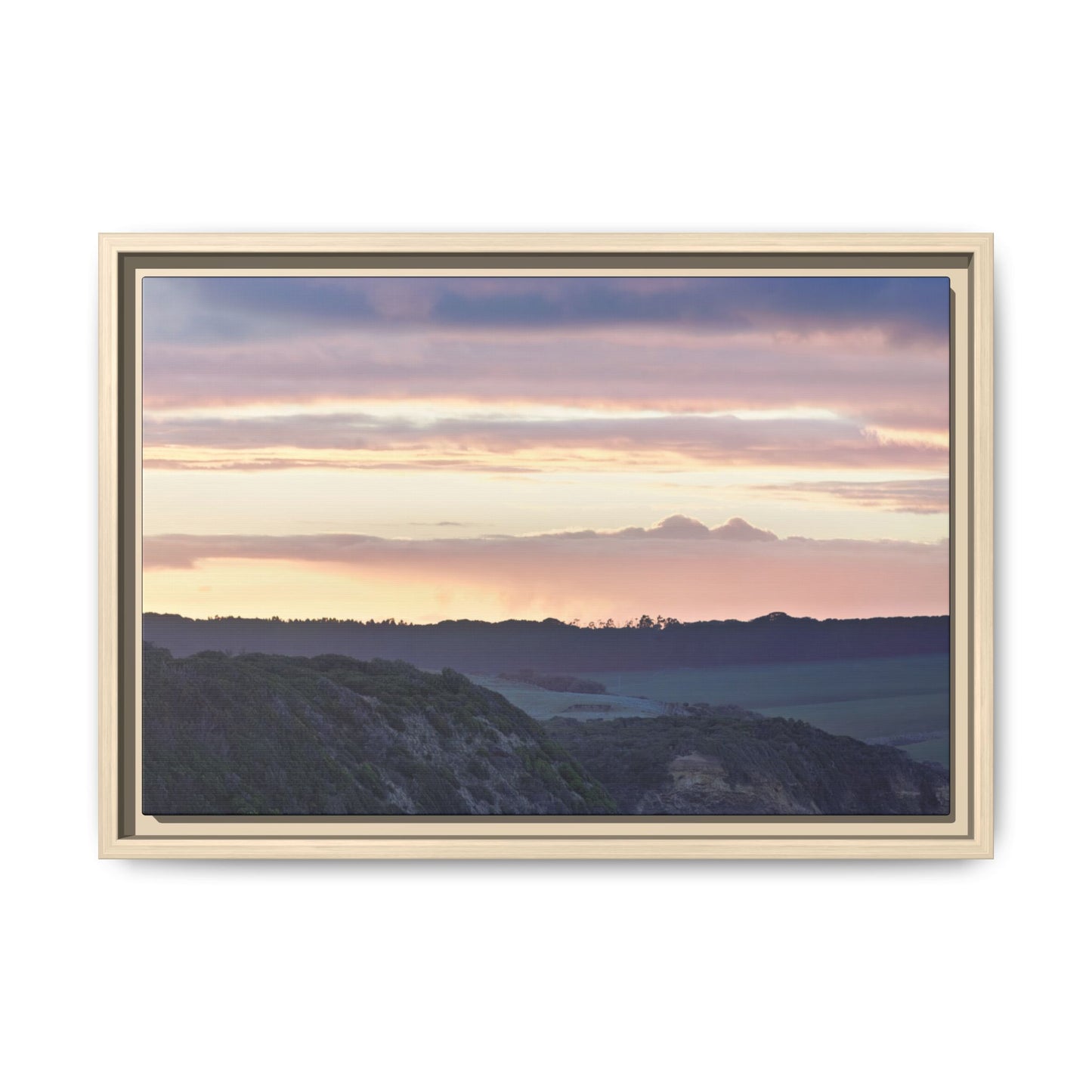 Lever de soleil hivernal sur la péninsule de Mornington [6239] | Toile encadrée