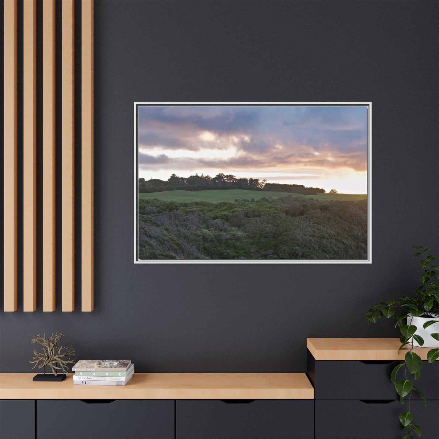 Winter Sunrise on the Mornington Peninsula 6268 - Thick Matte Canvas Print, Framed