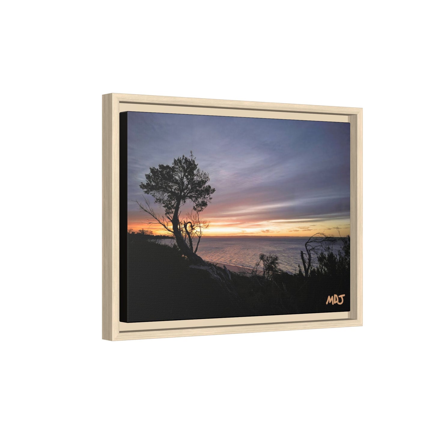 A Tranquil Evening: The Sunset Over Cowes | Framed Canvas