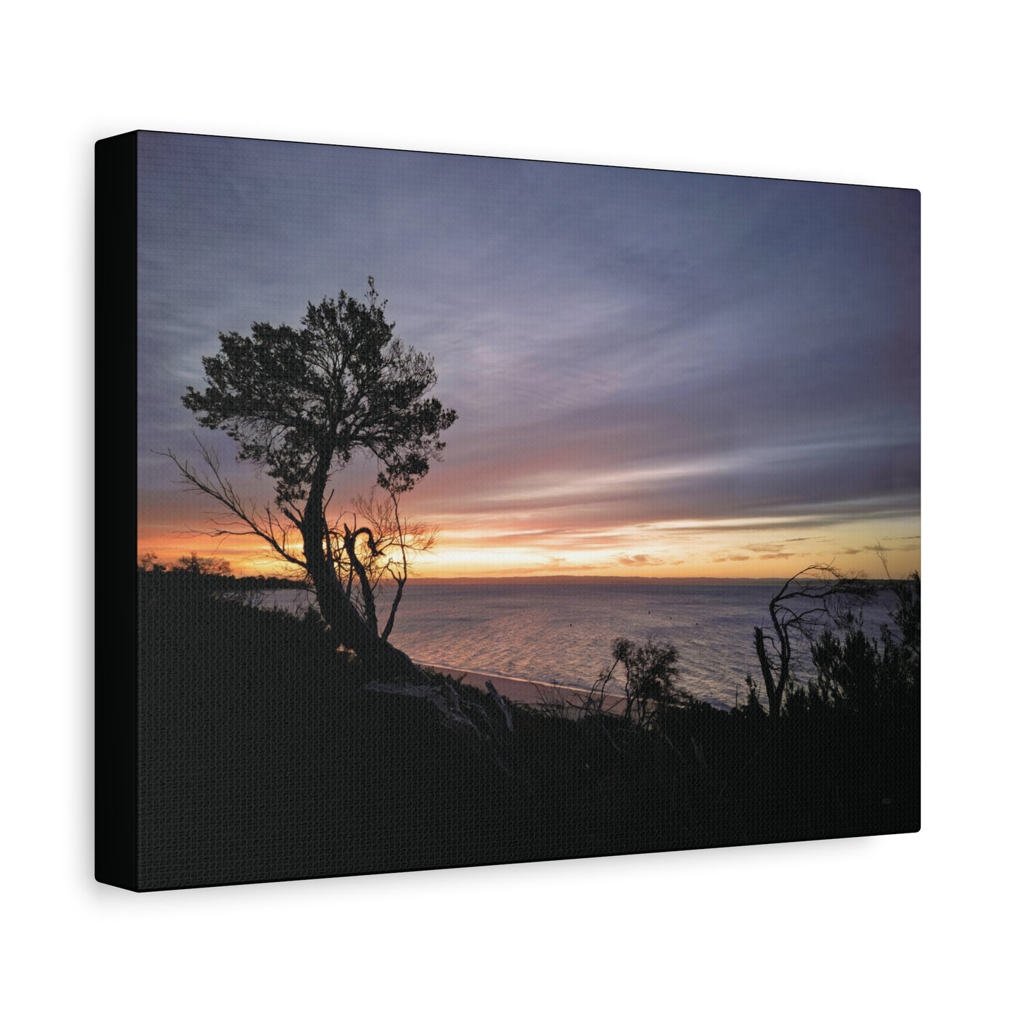 A Tranquil Evening: The Sunset Over Cowes - Thick Matte Canvas Print