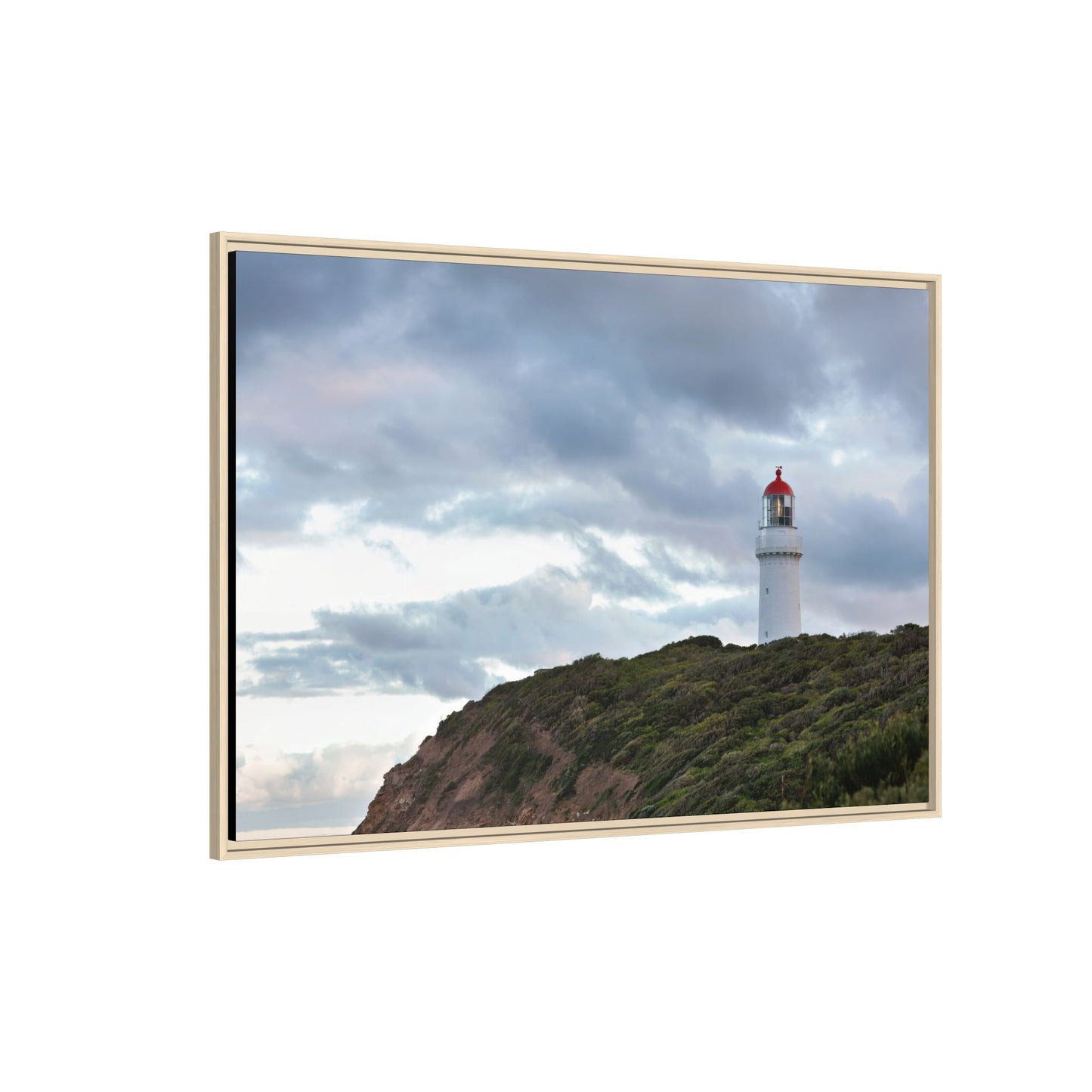 Cape Schank Lighthouse on a Winter Morning 6287 - Framed Canvas Print
