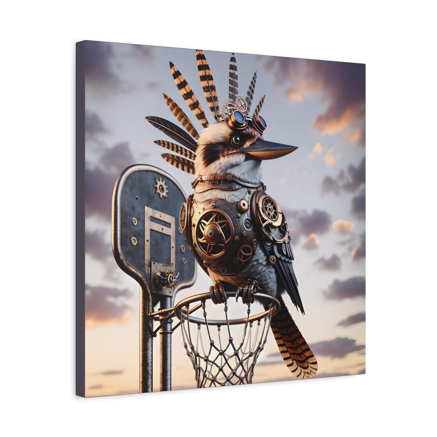 Steampunk Kookaburra 19 - Thick Matte Canvas Print