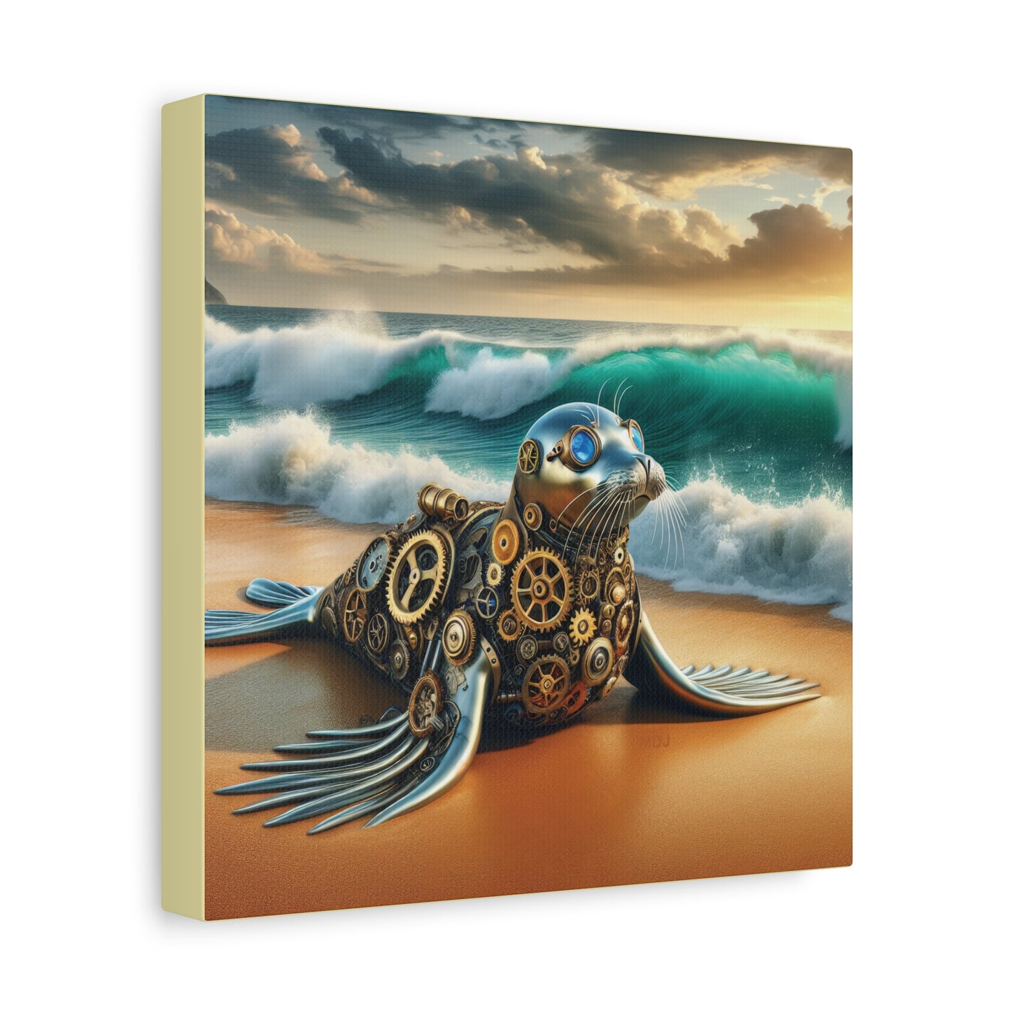 Steampunk Seal 9 - Thick Matte Canvas Print