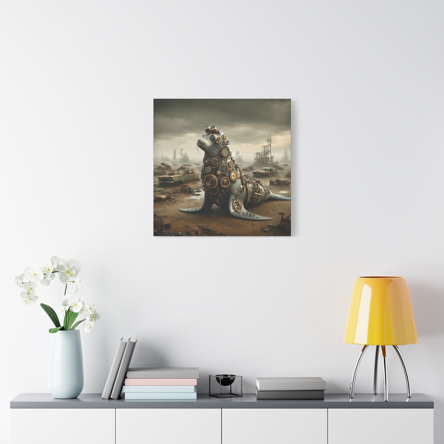 Steampunk Seal 8 - Thick Matte Canvas Print