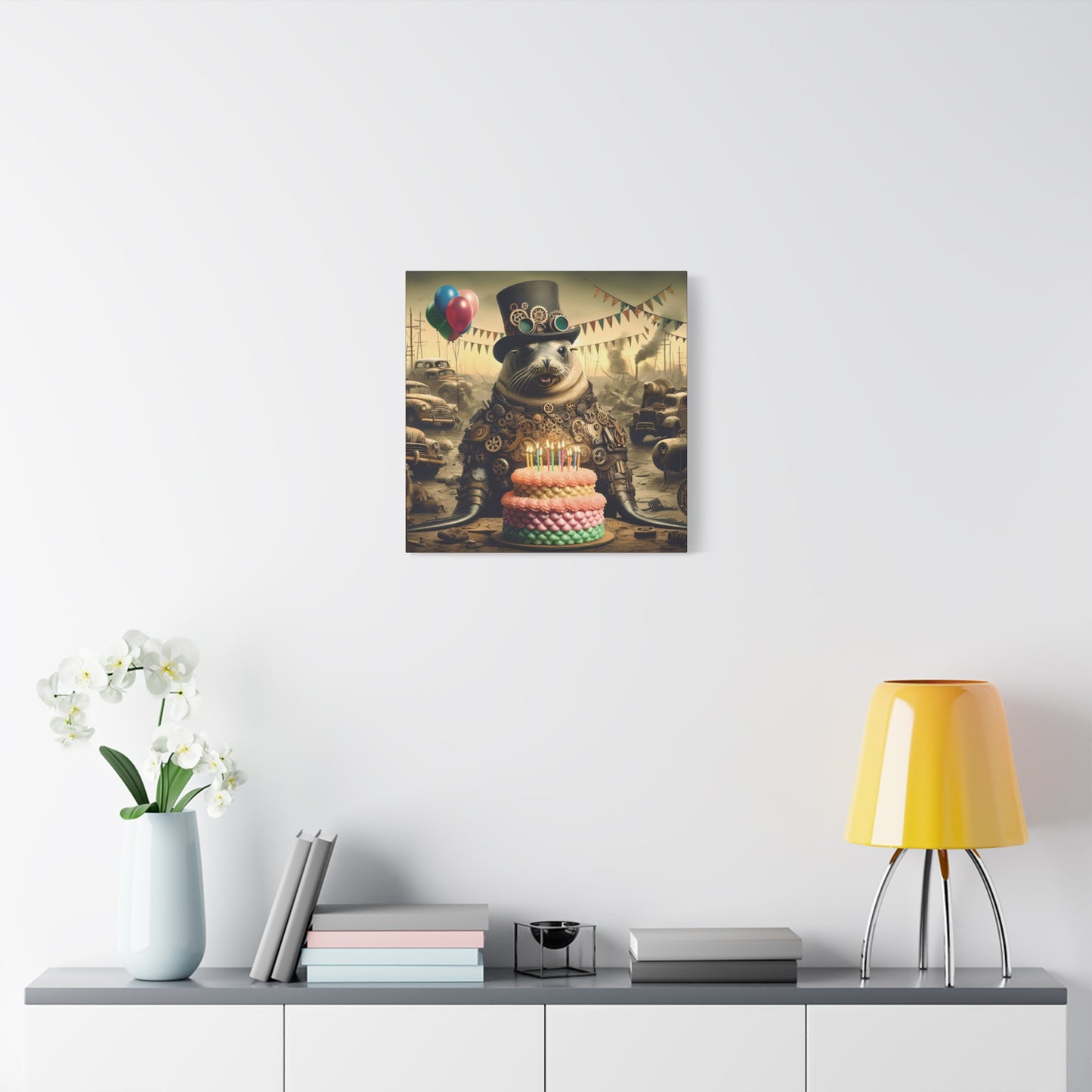 Steampunk Seal 11 - Thick Matte Canvas Print