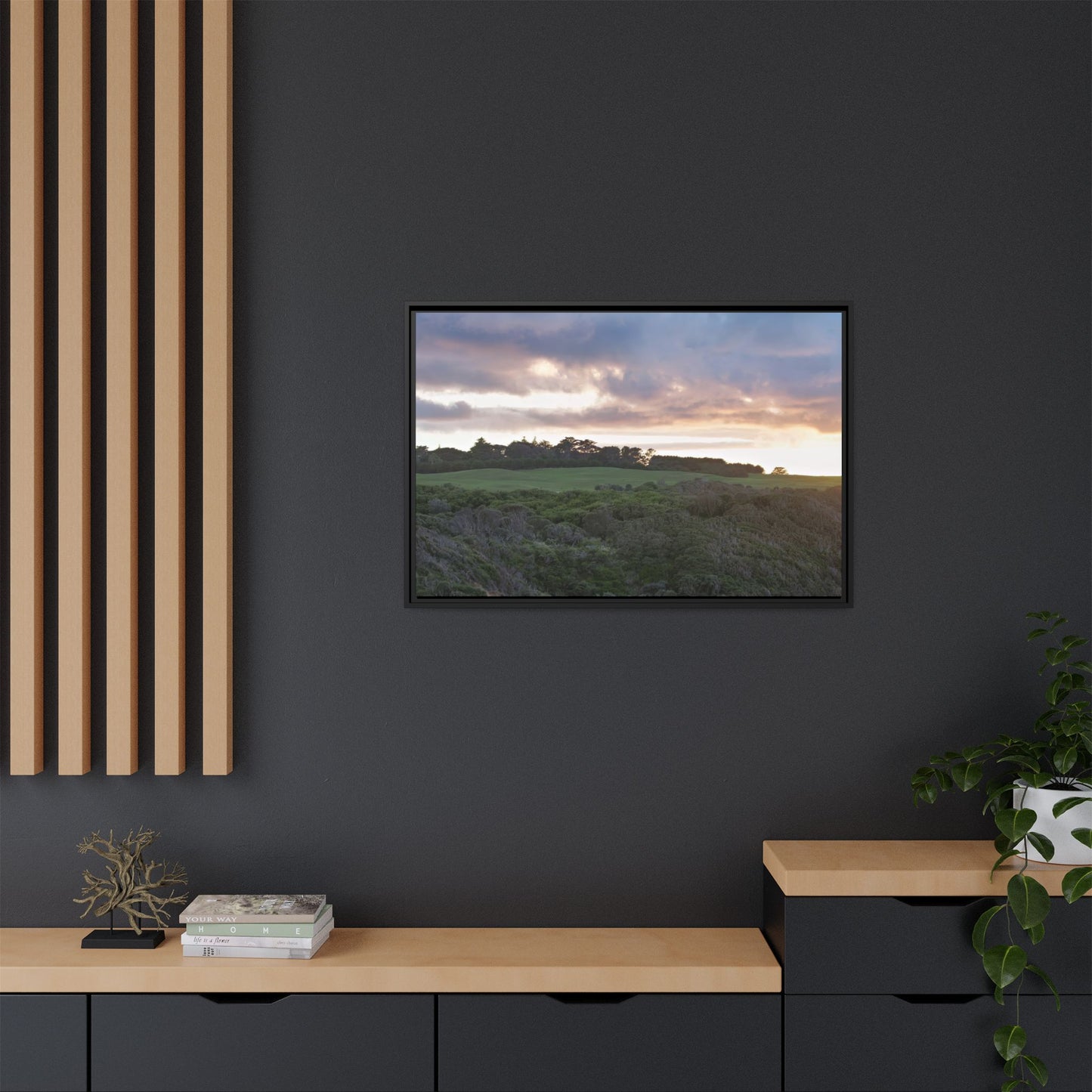 Winter Sunrise on the Mornington Peninsula 6268 - Thick Matte Canvas Print, Framed