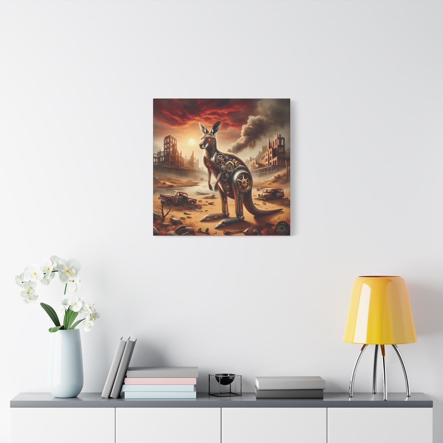 Steampunk Kangaroo 15 - Thick Matte Canvas Print