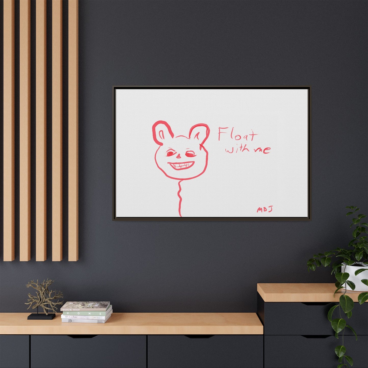 Float with Me - Framed Canvas Print