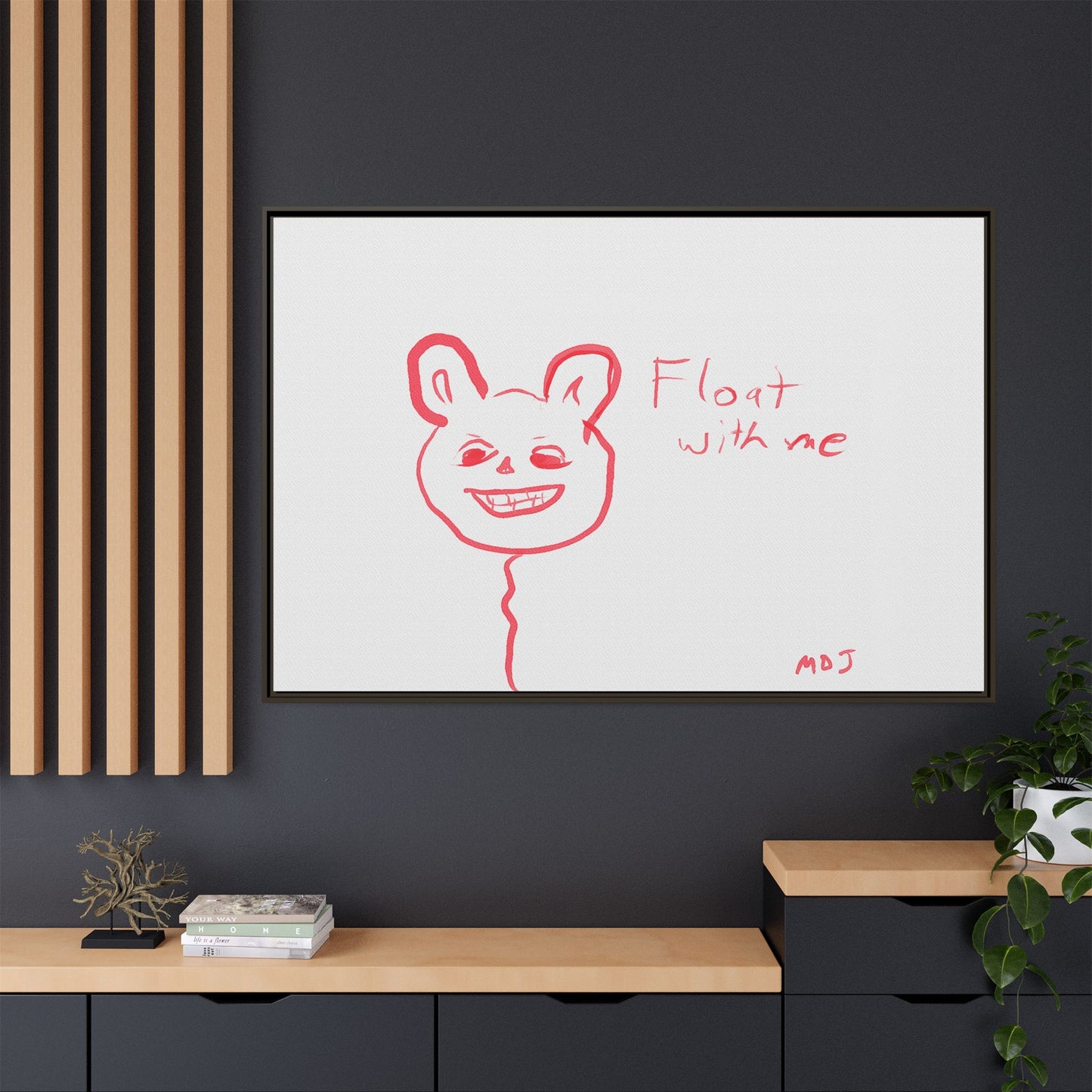 Float with Me - Framed Canvas Print