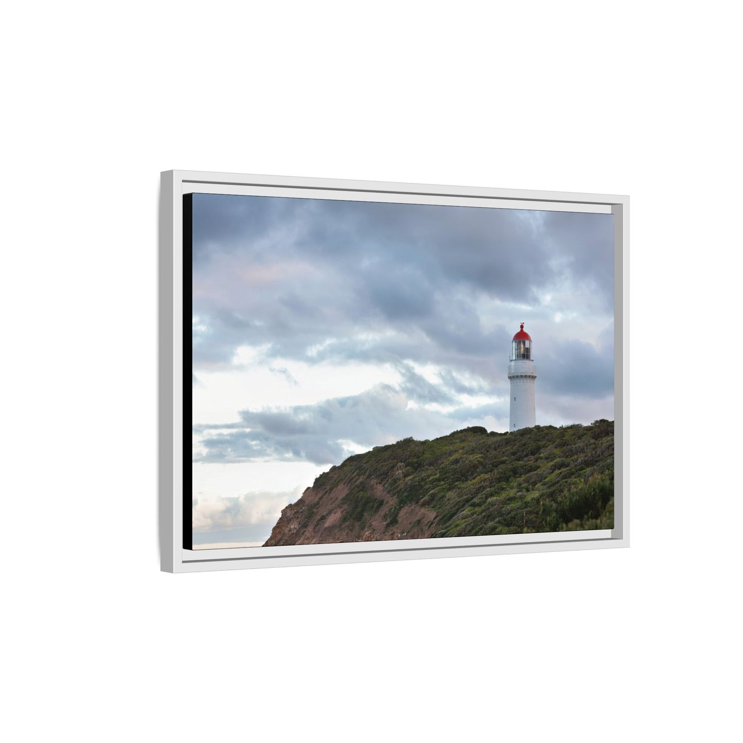 Cape Schank Lighthouse on a Winter Morning 6287 - Framed Canvas Print