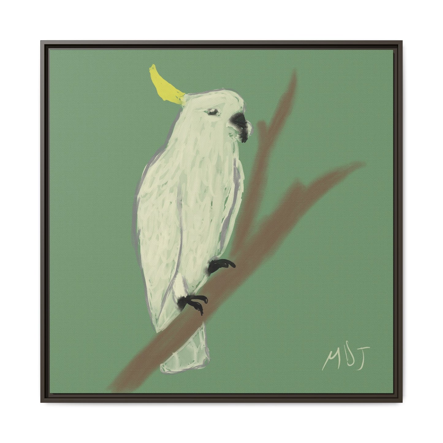 Cockatoo Charm - Framed Canvas Print