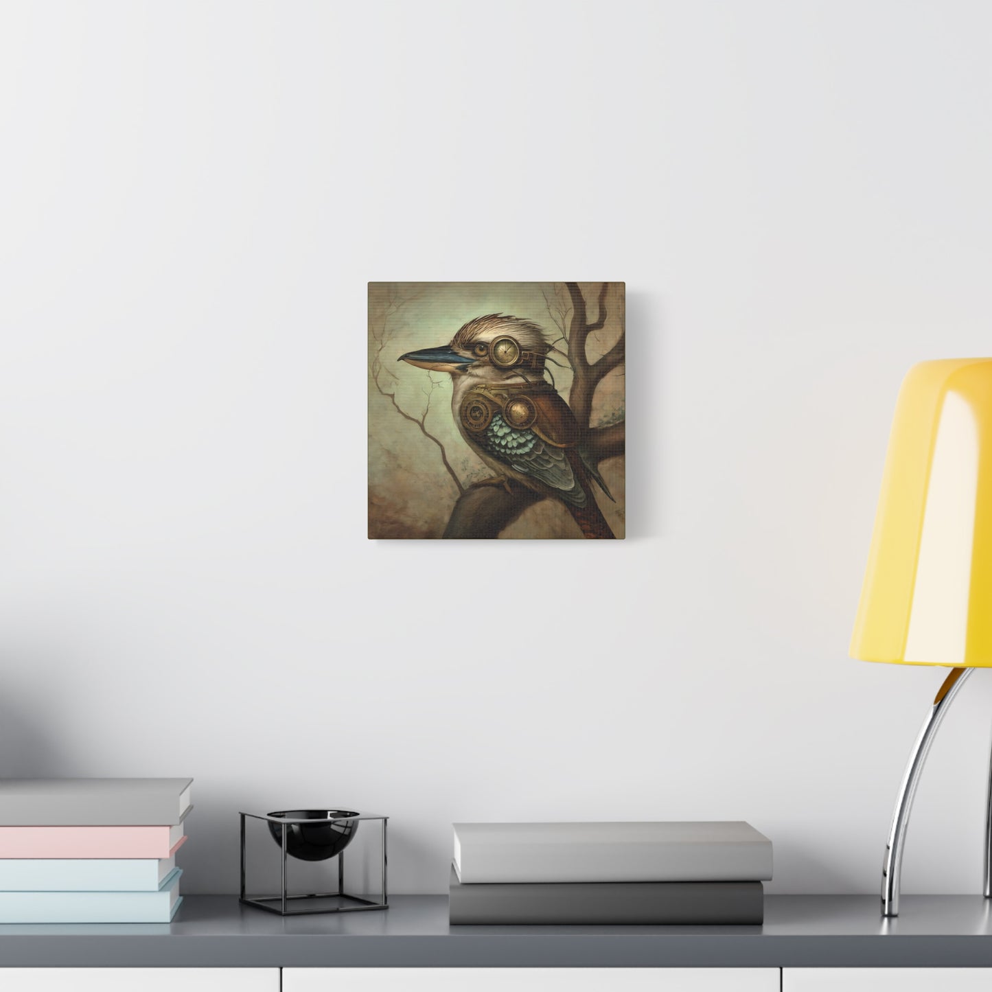 Steampunk Kookaburra 12 - Thick Matte Canvas Print