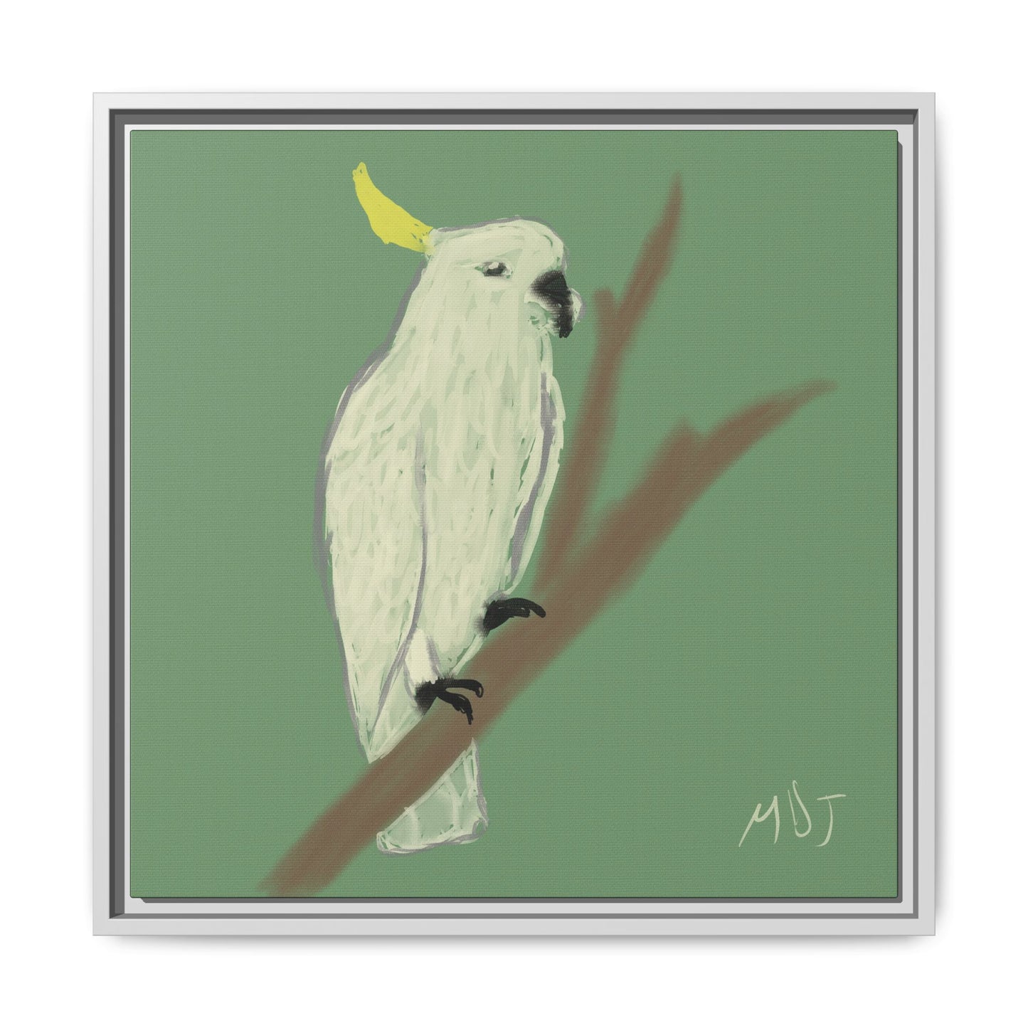 Cockatoo Charm - Framed Canvas Print