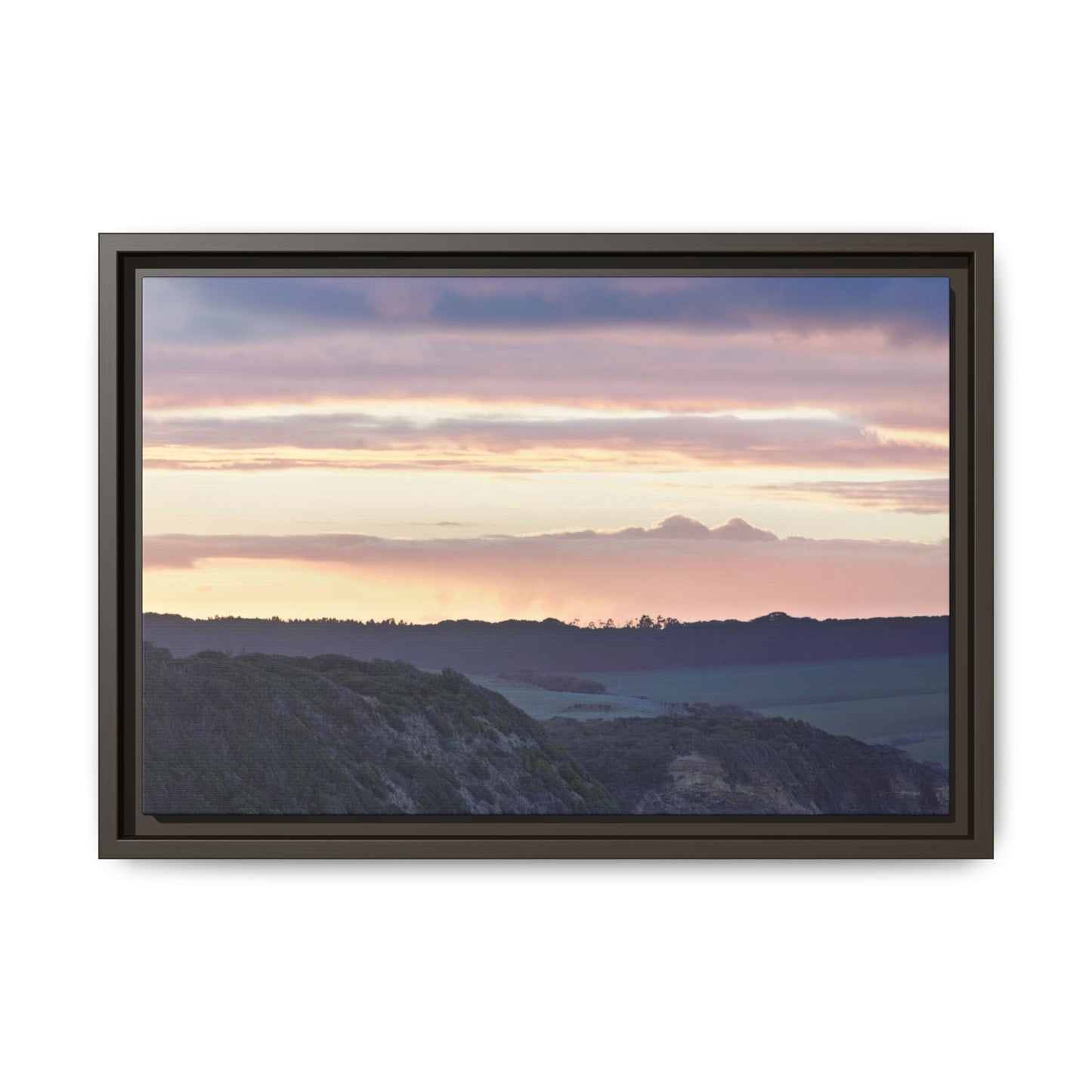 Lever de soleil hivernal sur la péninsule de Mornington [6239] | Toile encadrée