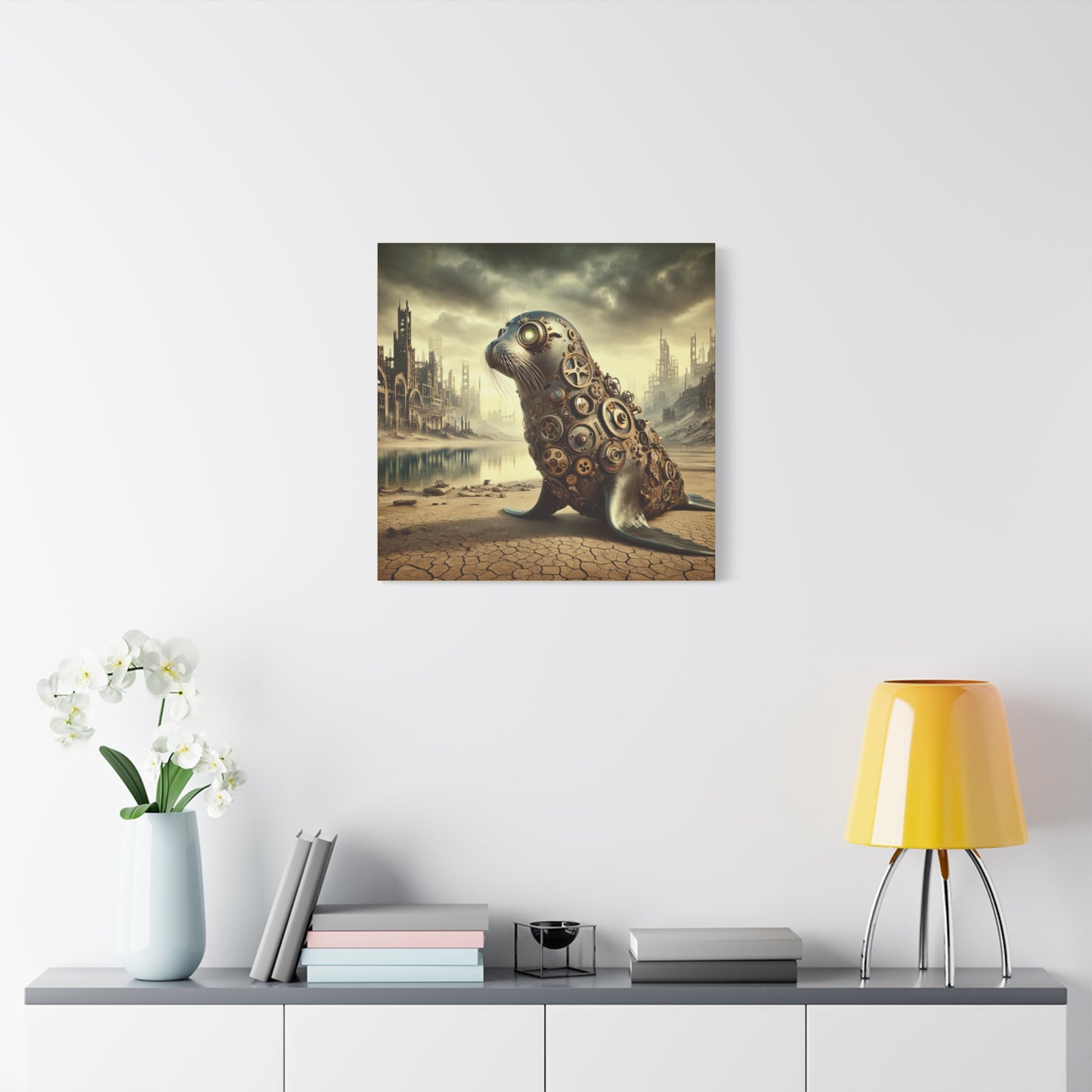 Steampunk Seal 10 - Thick Matte Canvas Print