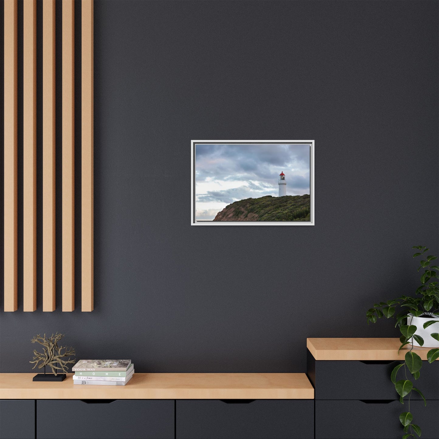 Cape Schank Lighthouse on a Winter Morning 6287 - Framed Canvas Print