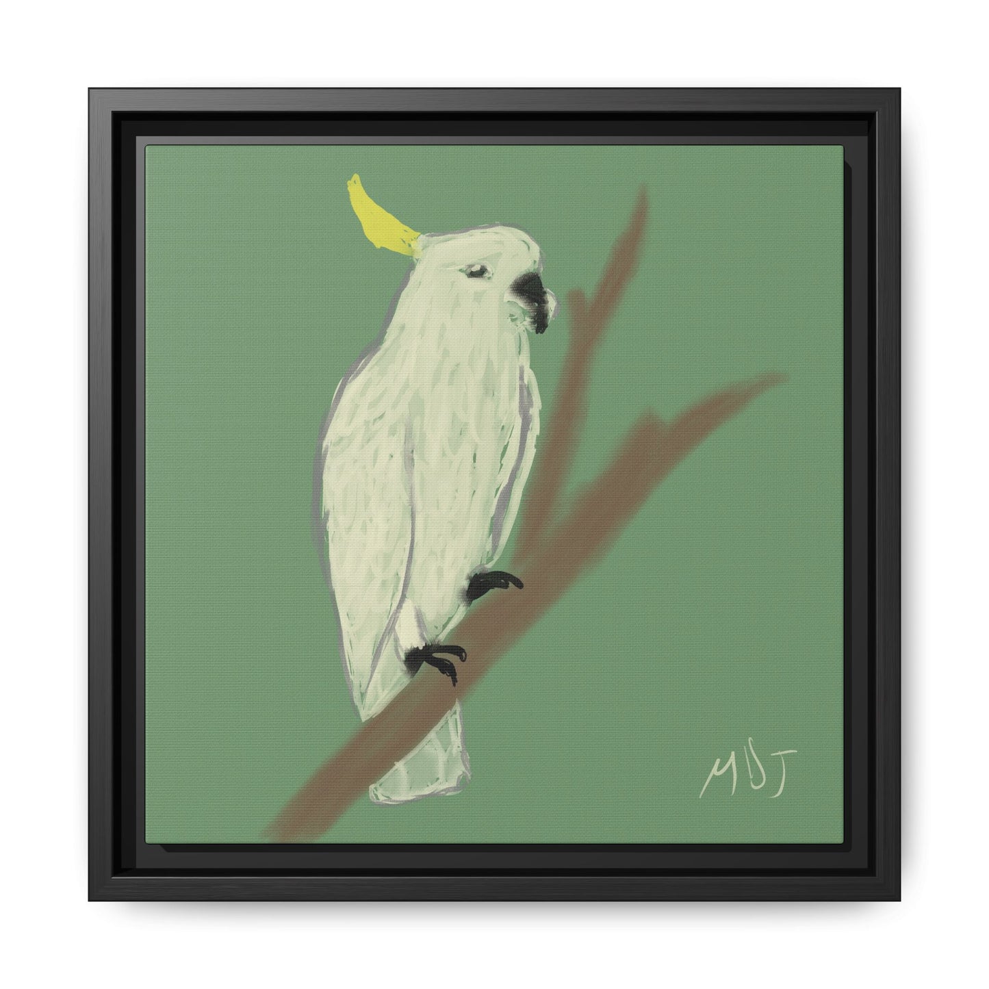 Cockatoo Charm - Framed Canvas Print