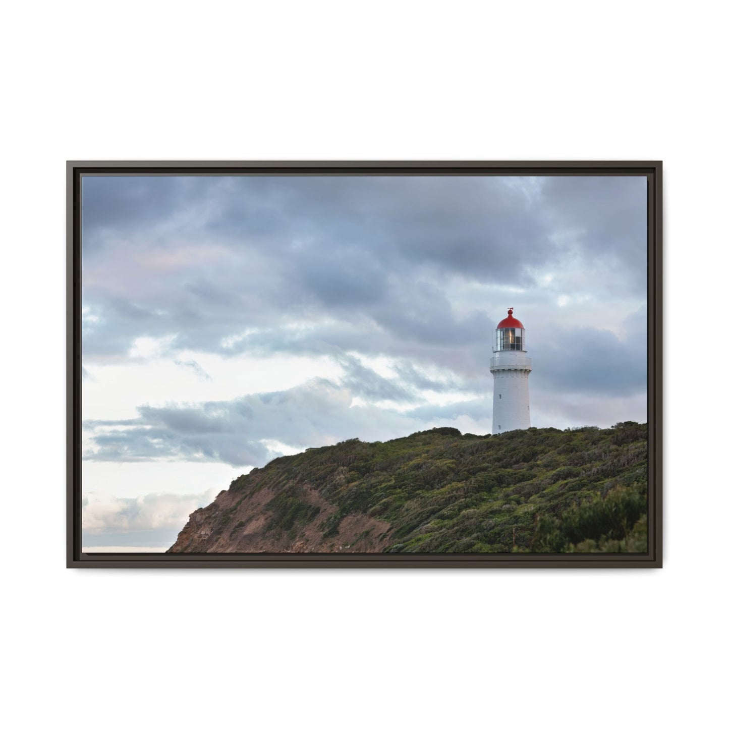 Cape Schank Lighthouse on a Winter Morning 6287 - Framed Canvas Print