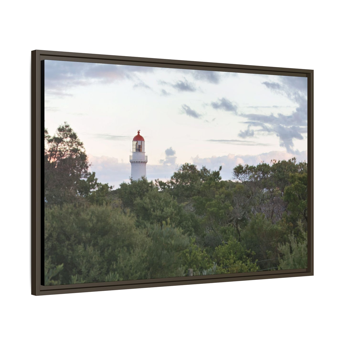 Cape Schank Lighthouse on a Winter Morning 6279 - Framed Canvas Print