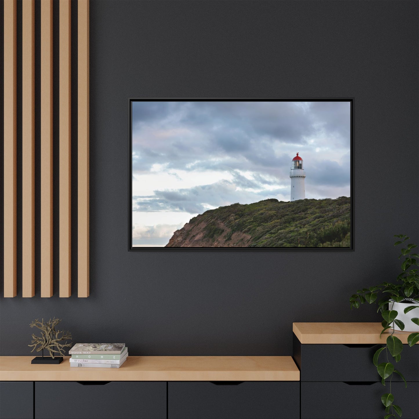 Cape Schank Lighthouse on a Winter Morning 6287 - Framed Canvas Print