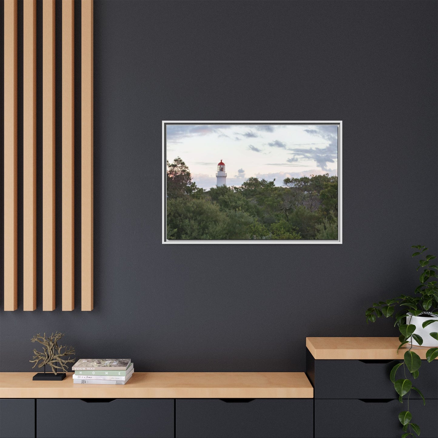 Cape Schank Lighthouse on a Winter Morning 6279 - Framed Canvas Print