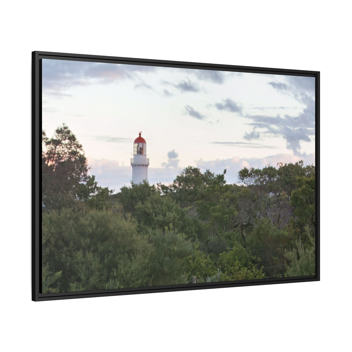 Cape Schank Lighthouse on a Winter Morning 6279 - Framed Canvas Print