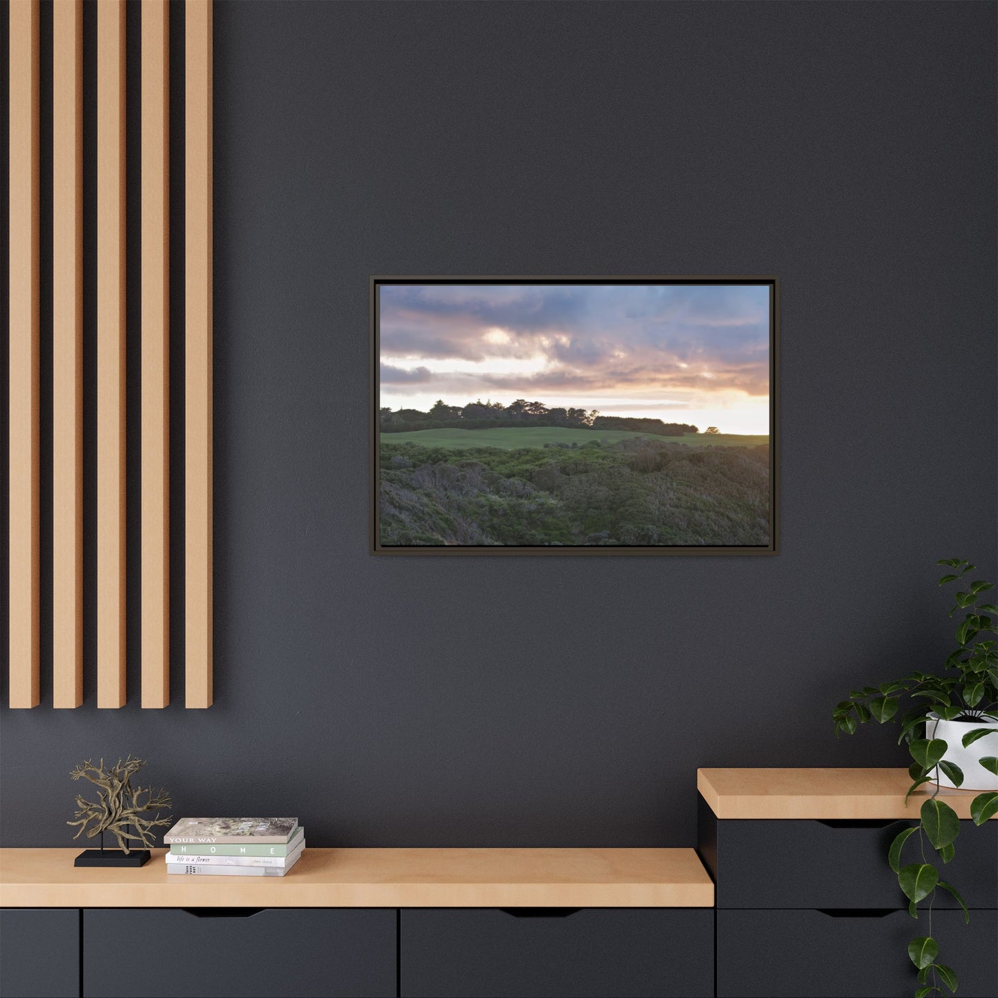 Winter Sunrise on the Mornington Peninsula 6268 - Thick Matte Canvas Print, Framed