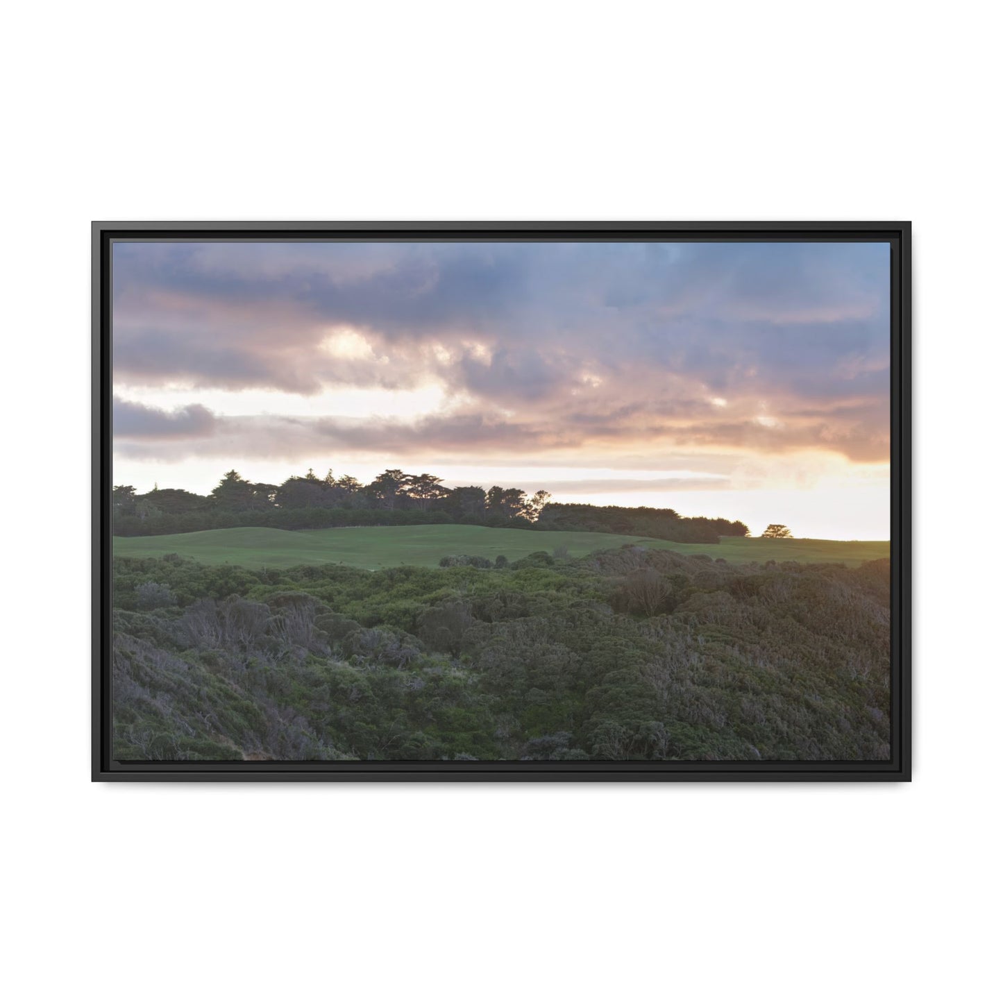 Winter Sunrise on the Mornington Peninsula 6268 - Thick Matte Canvas Print, Framed