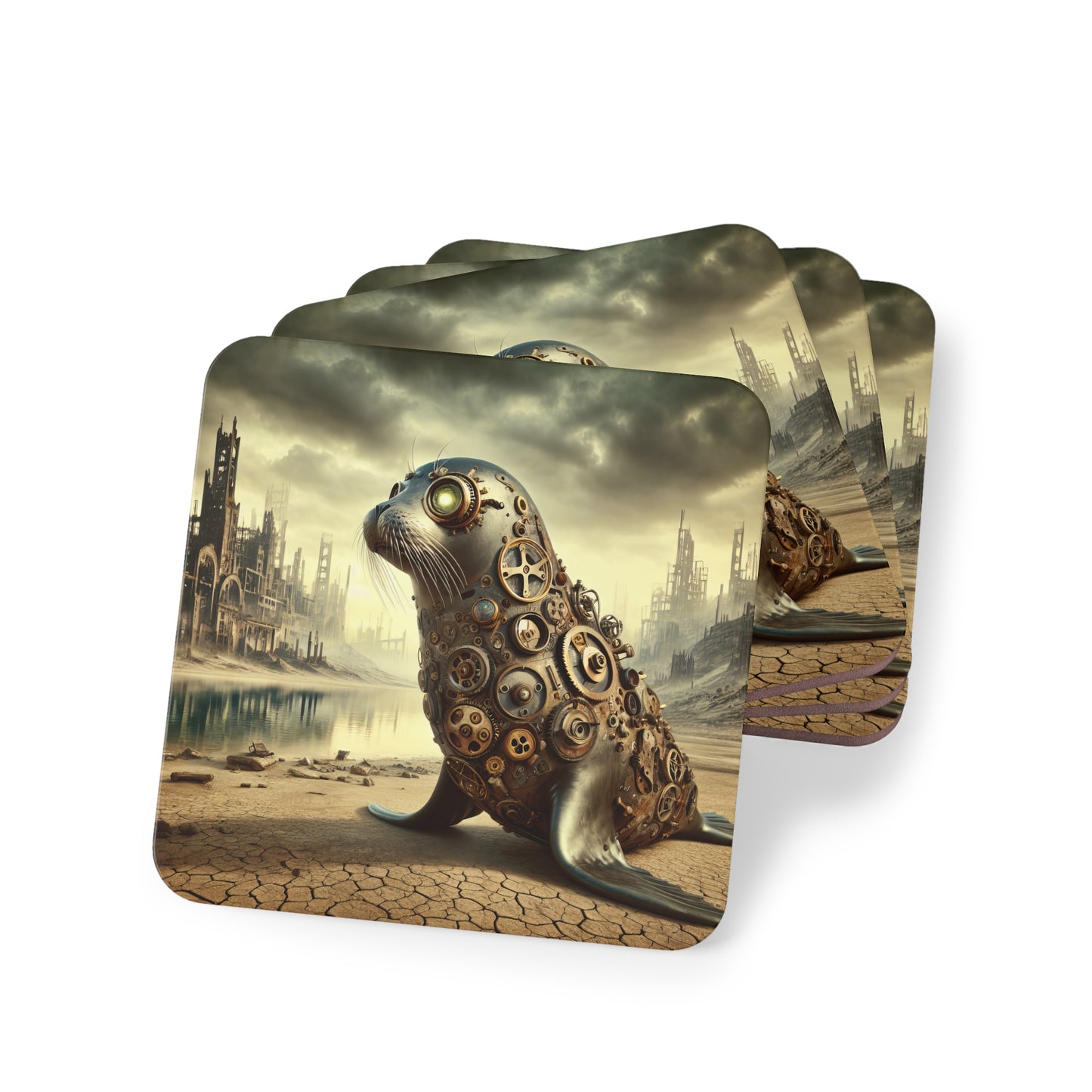 Steampunk Seal 10 - Coasters