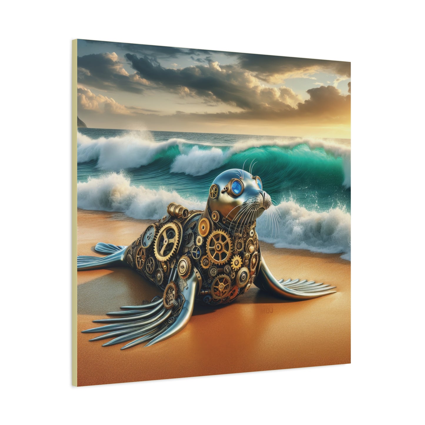 Steampunk Seal 9 - Thick Matte Canvas Print