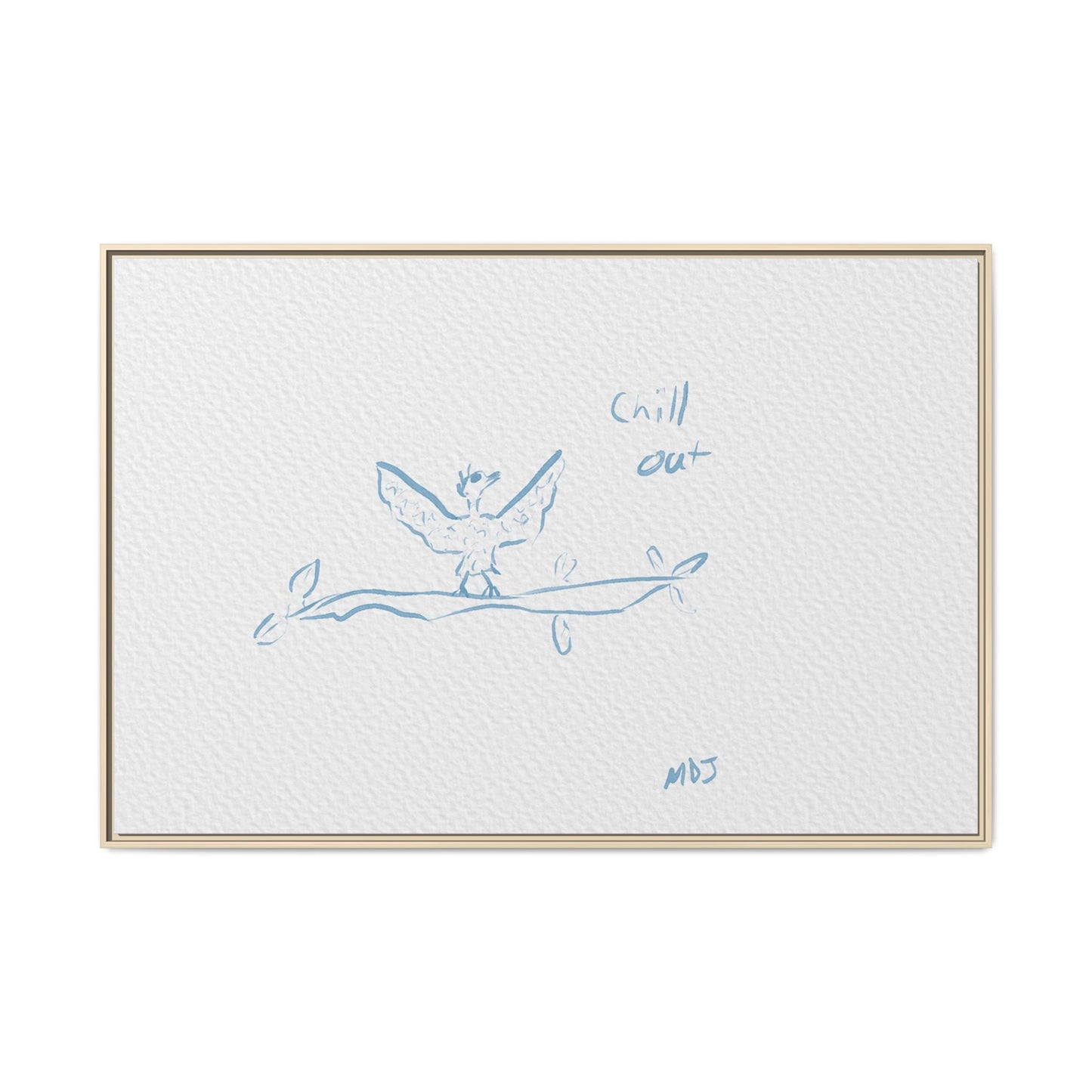 Chill Out Bird | The Framed Canvas Deployment