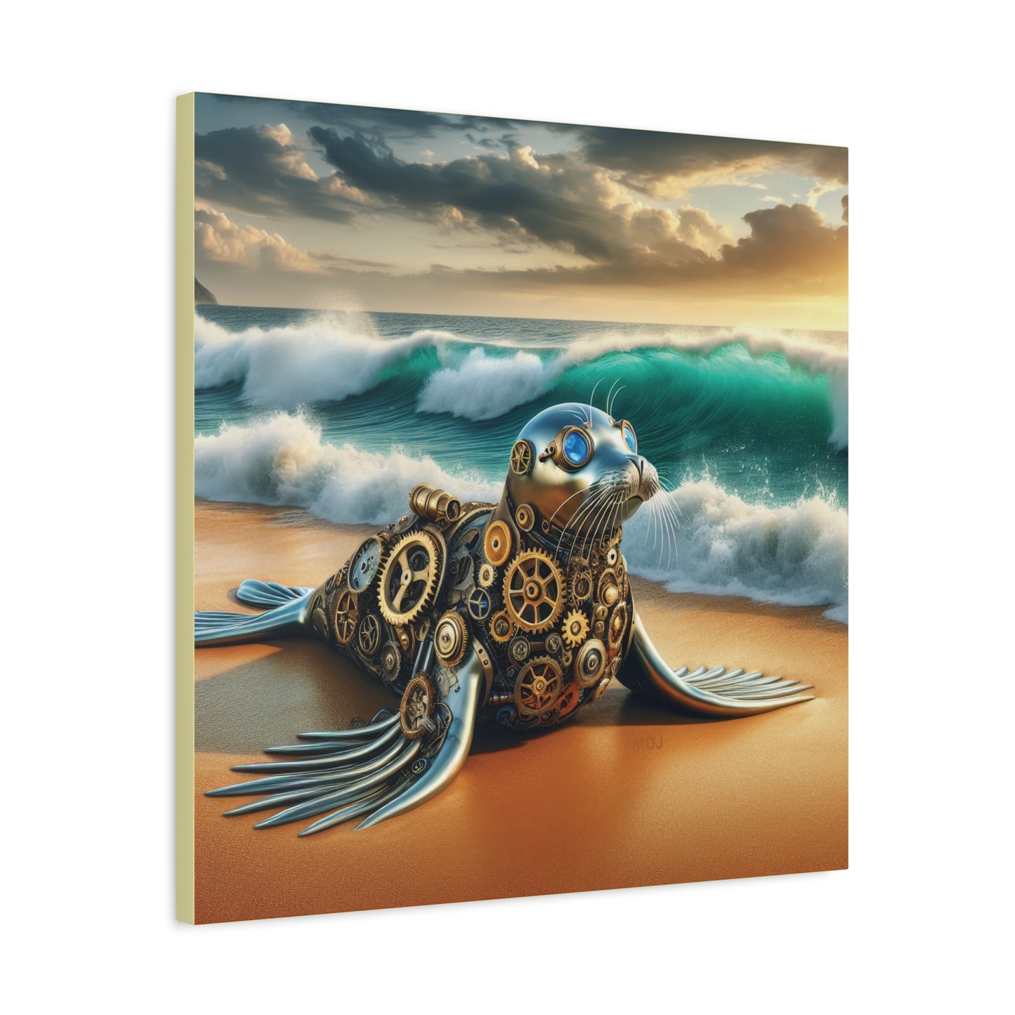 Steampunk Seal 9 - Thick Matte Canvas Print