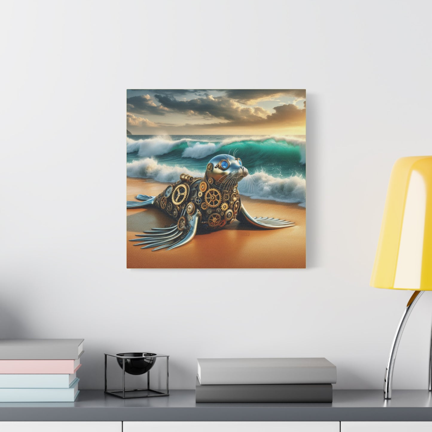 Steampunk Seal 9 - Thick Matte Canvas Print