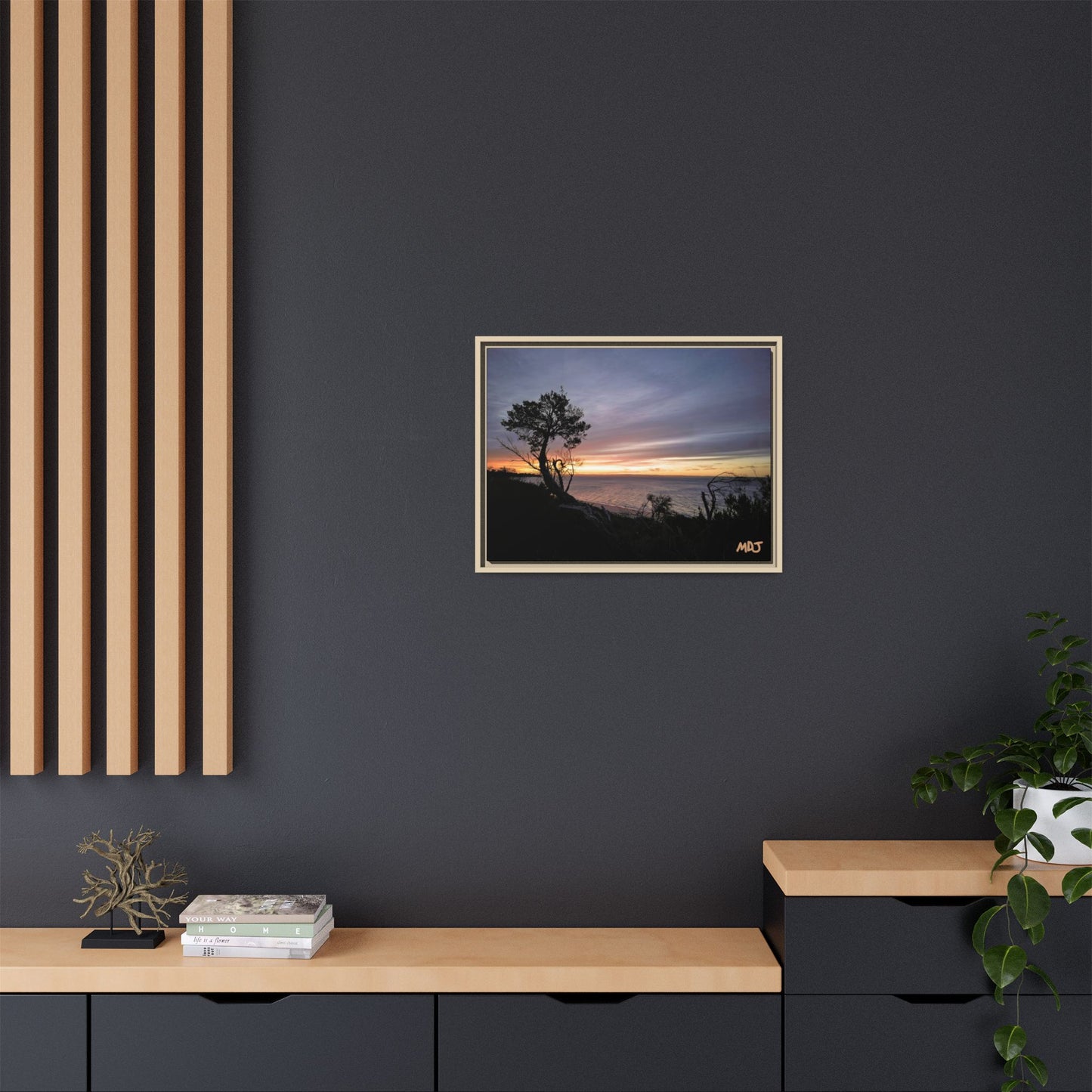 A Tranquil Evening: The Sunset Over Cowes | Framed Canvas