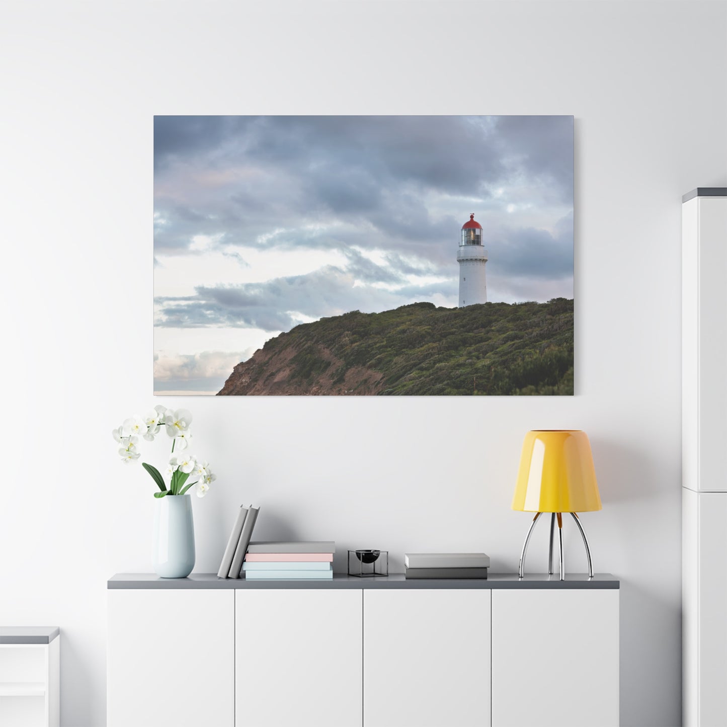 Cape Schank Lighthouse on a Winter Morning 6287 - Thick Matte Canvas Print