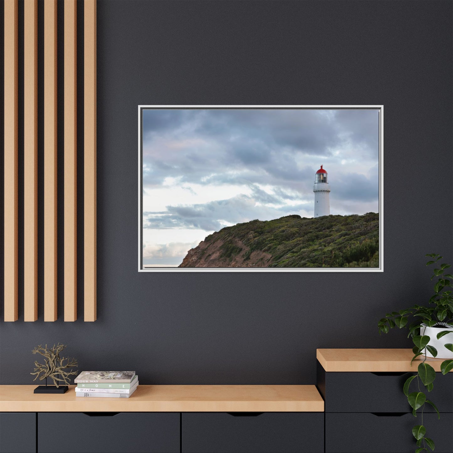 Cape Schank Lighthouse on a Winter Morning 6287 - Framed Canvas Print