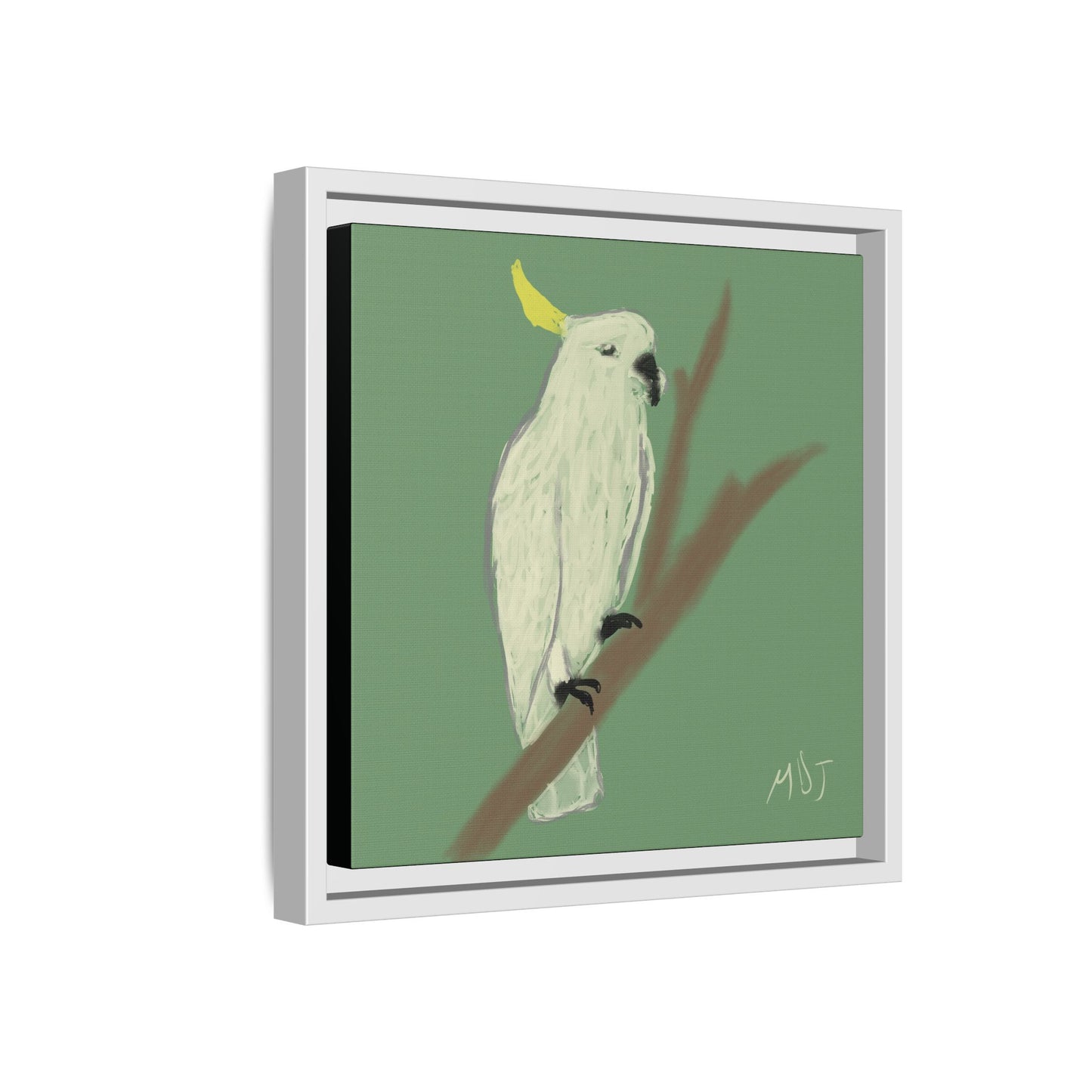 Cockatoo Charm - Framed Canvas Print