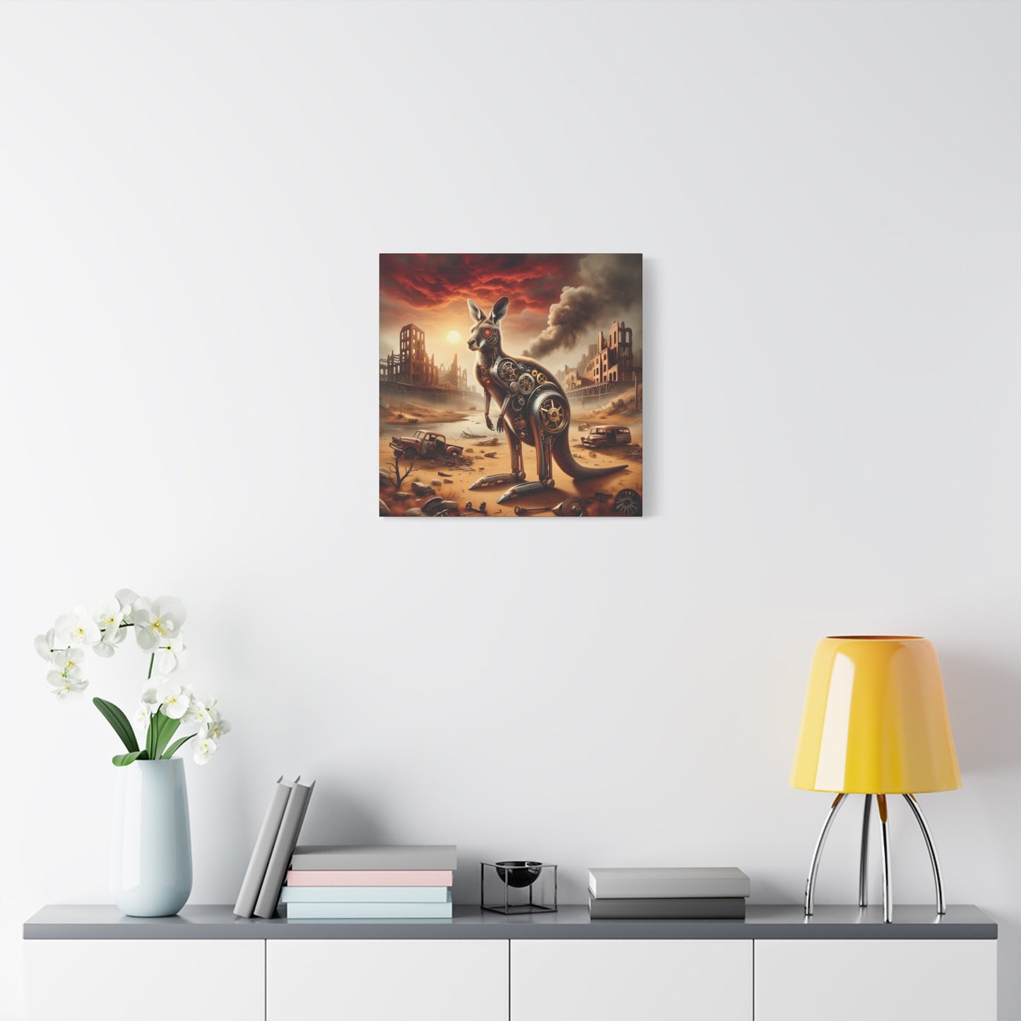 Steampunk Kangaroo 15 - Thick Matte Canvas Print