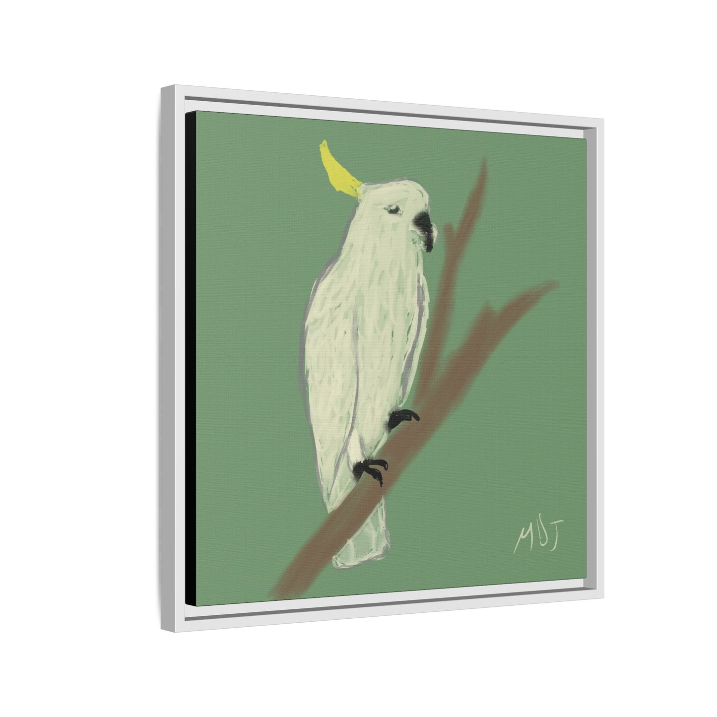 Cockatoo Charm - Framed Canvas Print