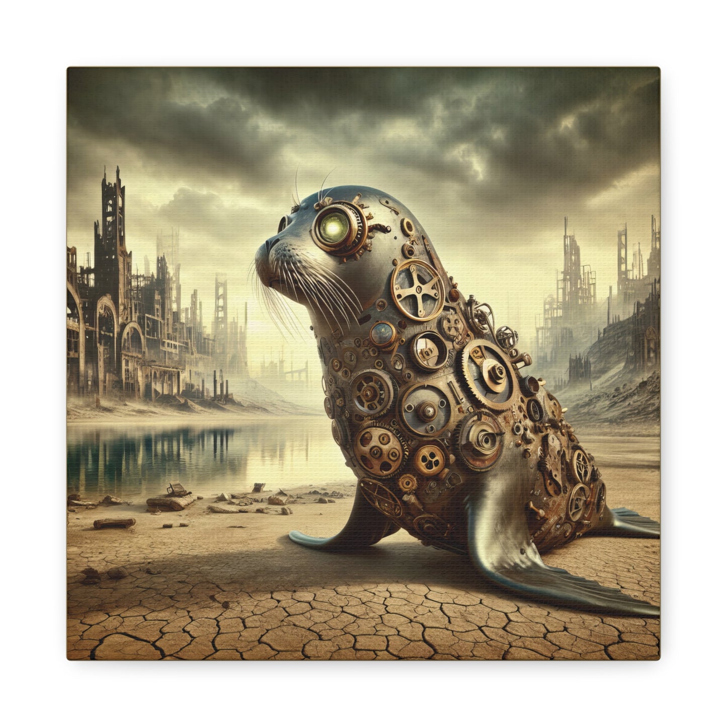 Steampunk Seal 10 - Thick Matte Canvas Print