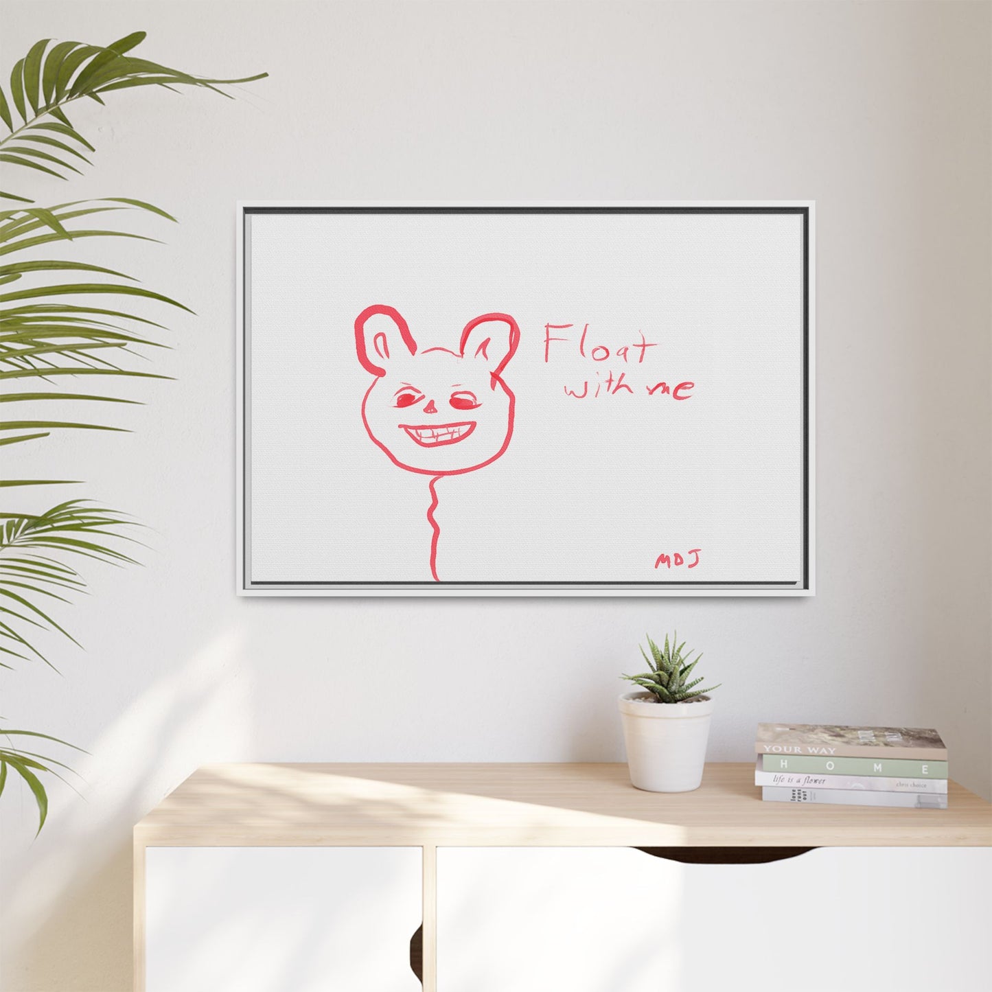 Float with Me - Framed Canvas Print