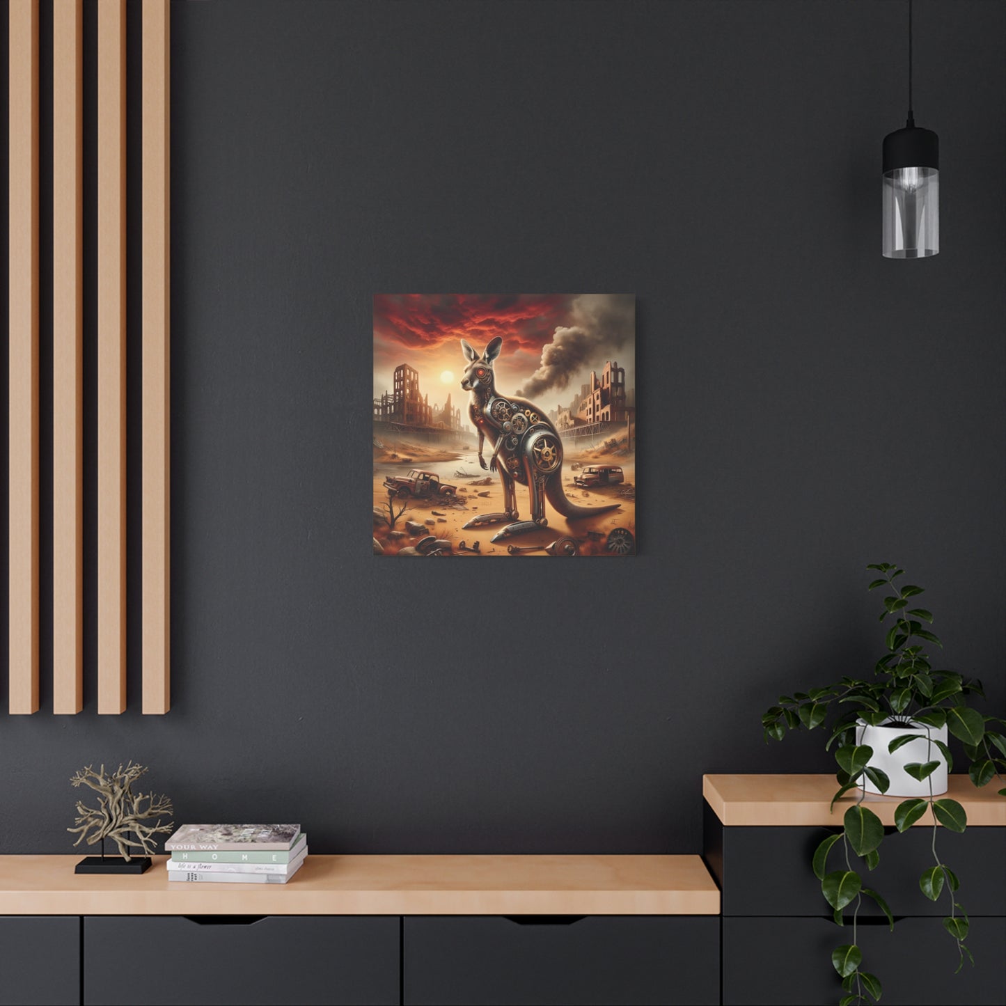 Steampunk Kangaroo 15 - Thick Matte Canvas Print