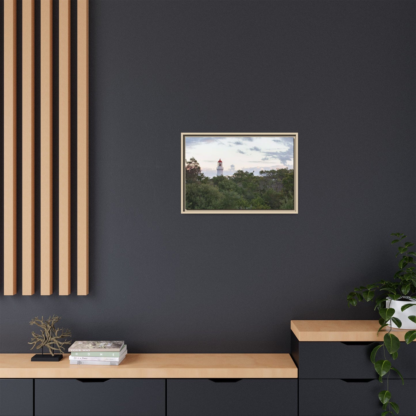 Cape Schank Lighthouse on a Winter Morning 6279 - Framed Canvas Print