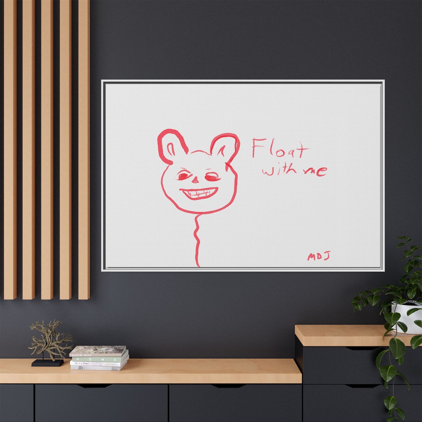 Float with Me - Framed Canvas Print